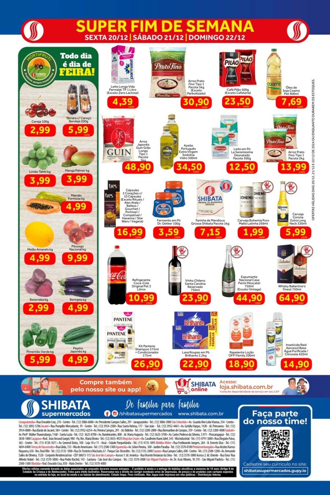 Folheto Shibata Supermercados 20.12.2024 - 22.12.2024