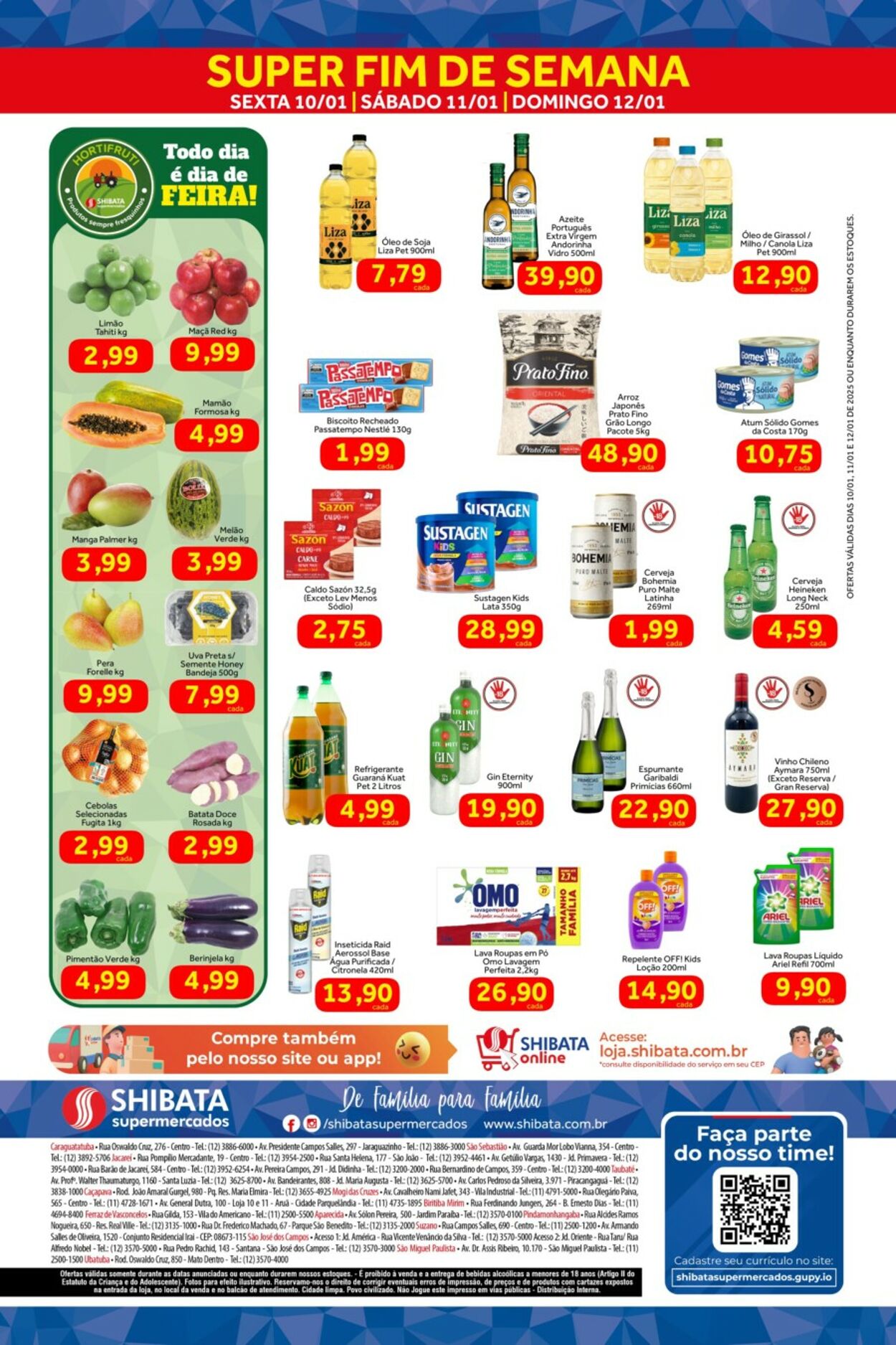 Folheto Shibata Supermercados 10.01.2025 - 12.01.2025