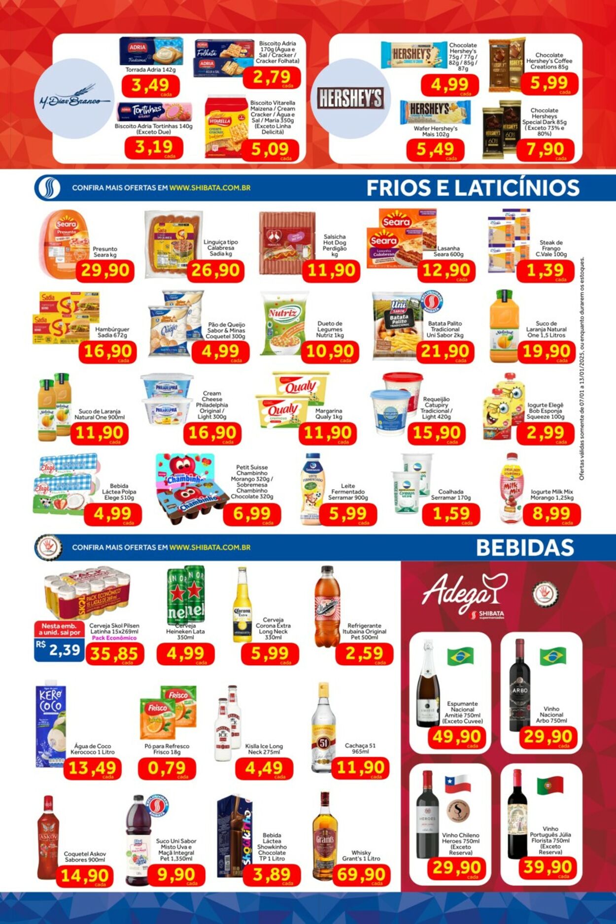 Folheto Shibata Supermercados 07.01.2025 - 13.01.2025