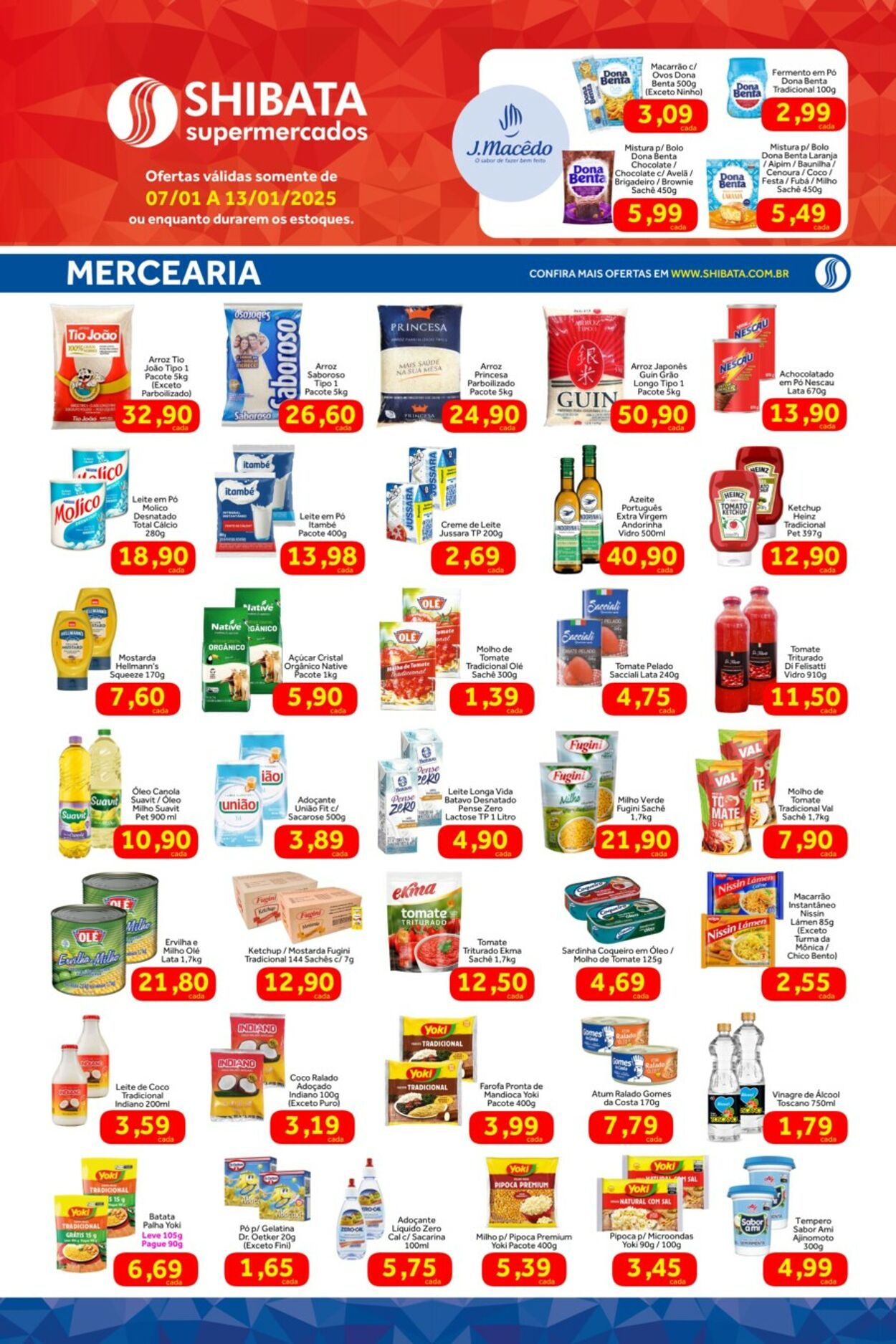 Folheto Shibata Supermercados 07.01.2025 - 13.01.2025