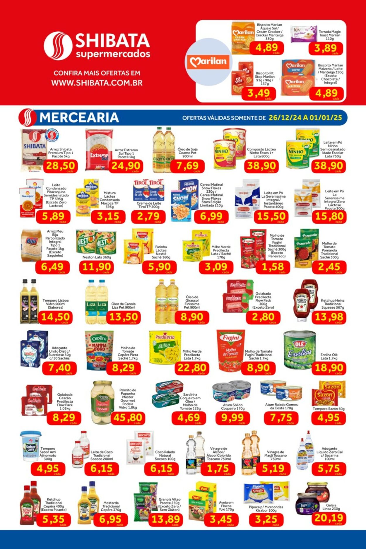 Folheto Shibata Supermercados 26.12.2024 - 01.01.2025