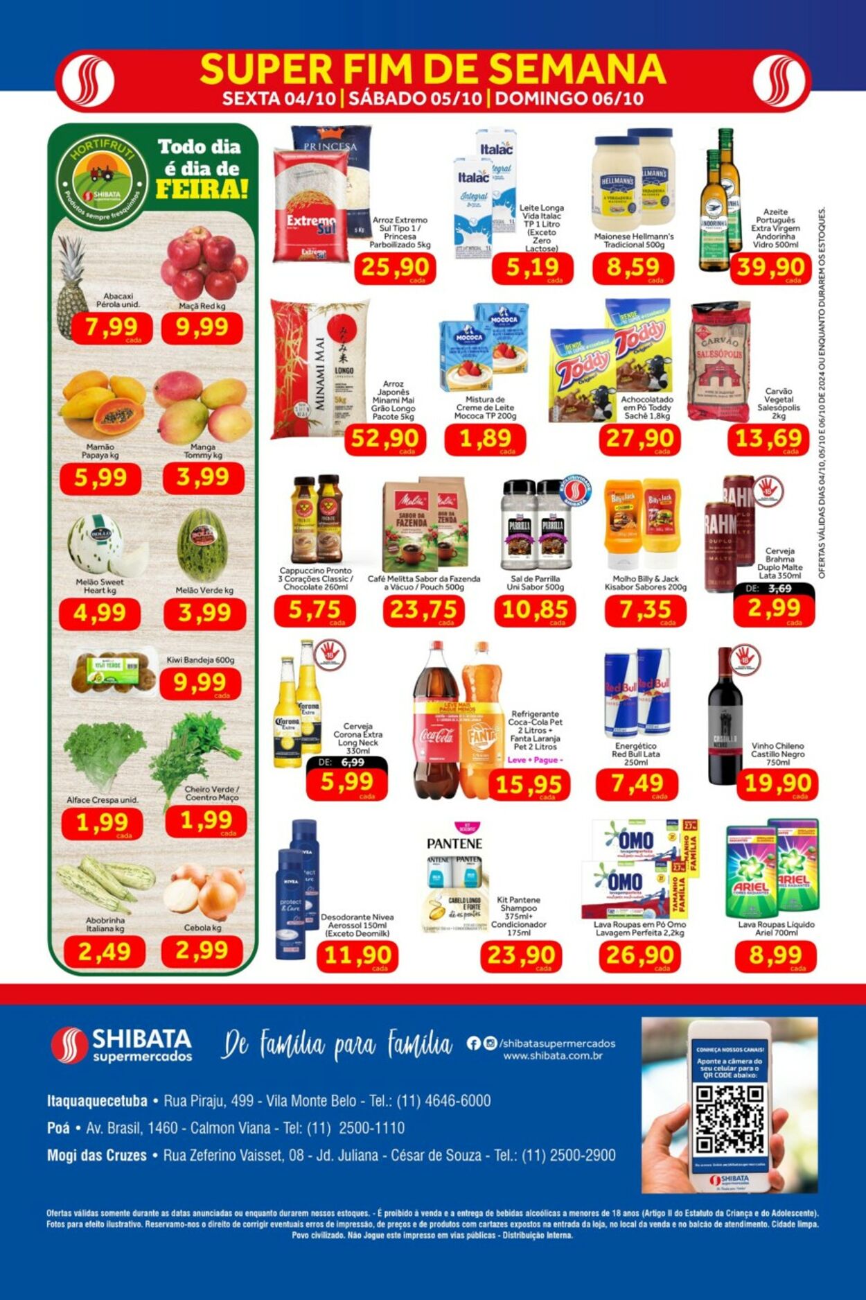 Folheto Shibata Supermercados 04.10.2024 - 06.10.2024