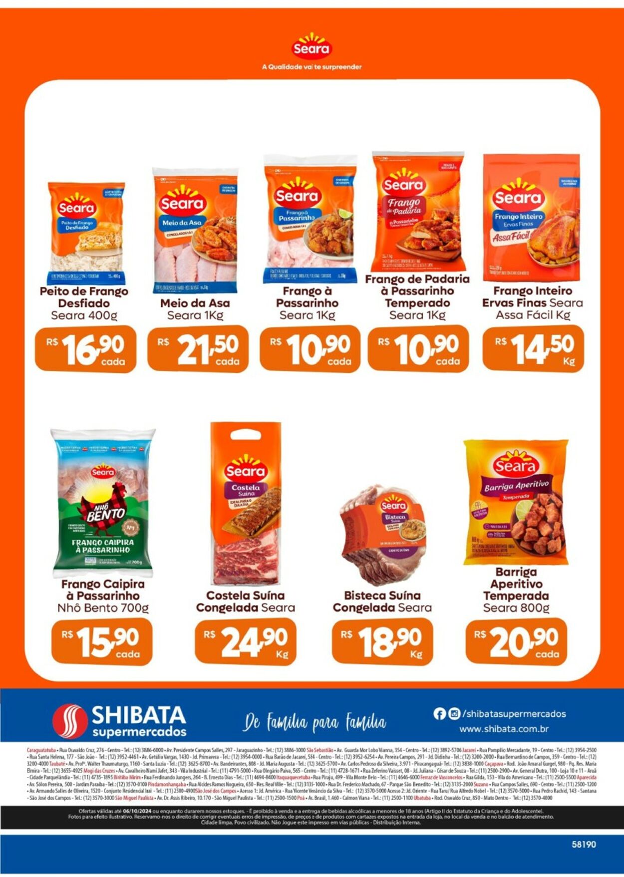 Folheto Shibata Supermercados 02.10.2024 - 06.10.2024