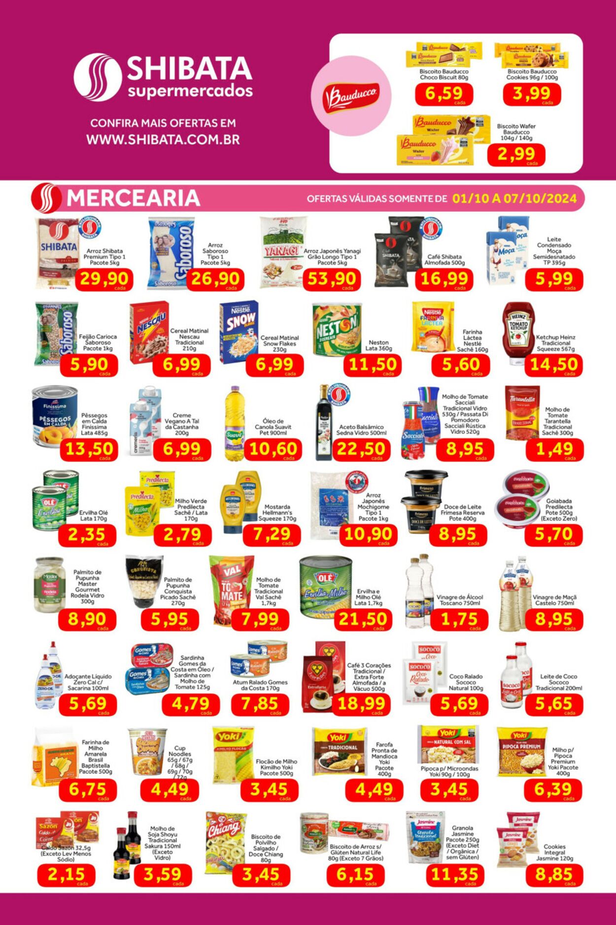 Folheto Shibata Supermercados 01.10.2024 - 07.10.2024