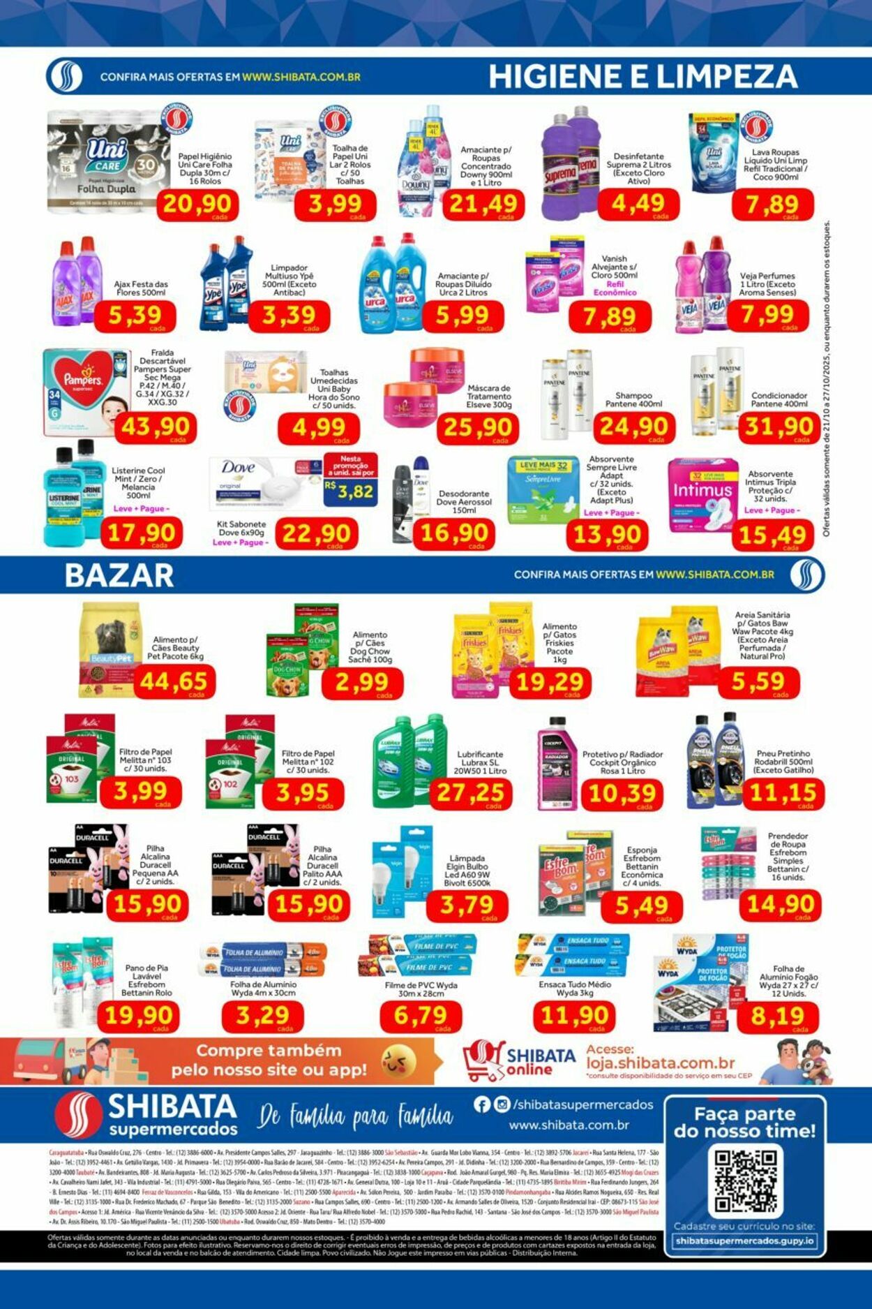 Folheto Shibata Supermercados 21.10.2025 - 27.10.2025