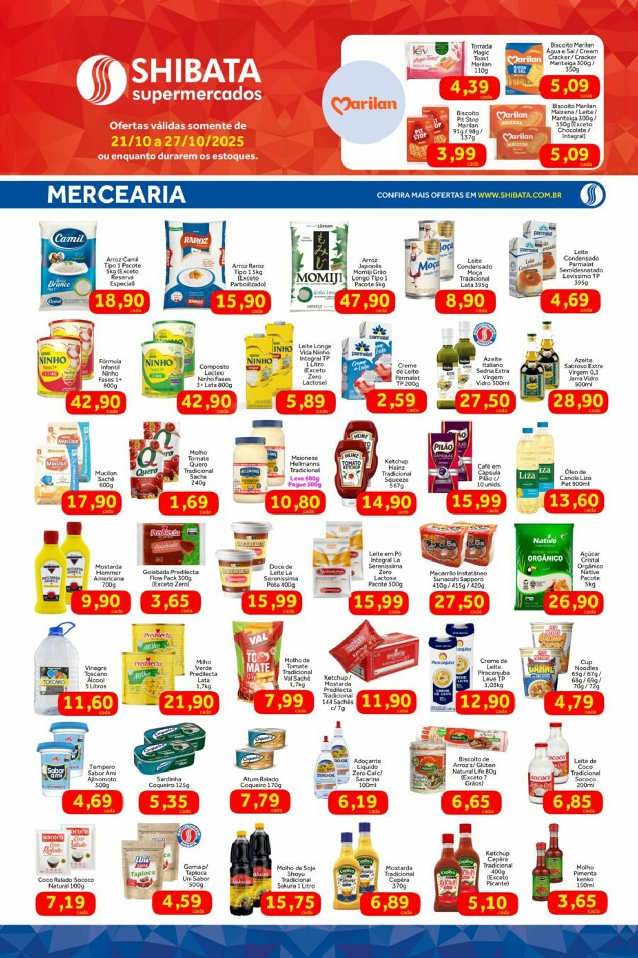 Folheto Shibata Supermercados 21.10.2025 - 27.10.2025