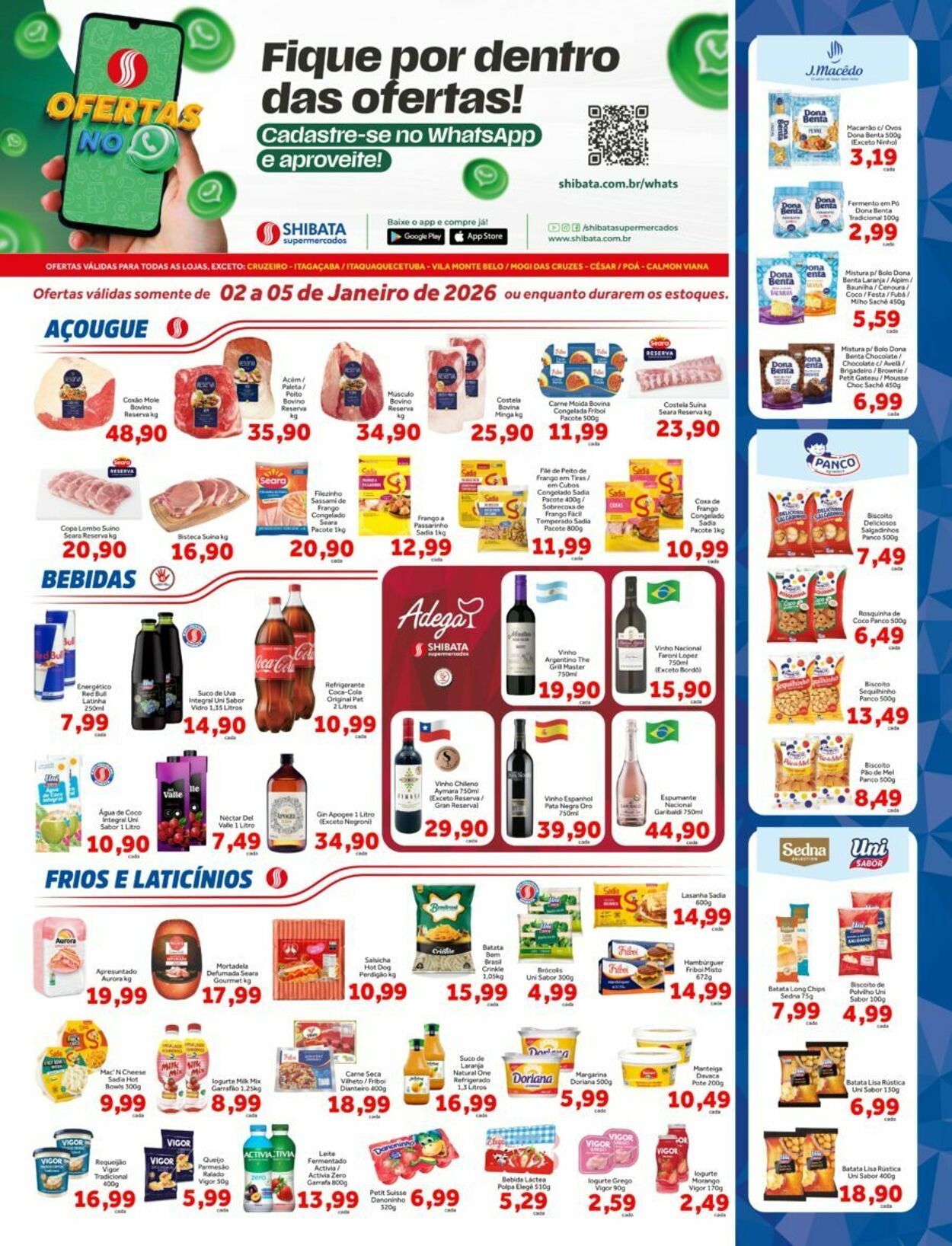 Folheto Shibata Supermercados 02.01.2026 - 05.01.2026
