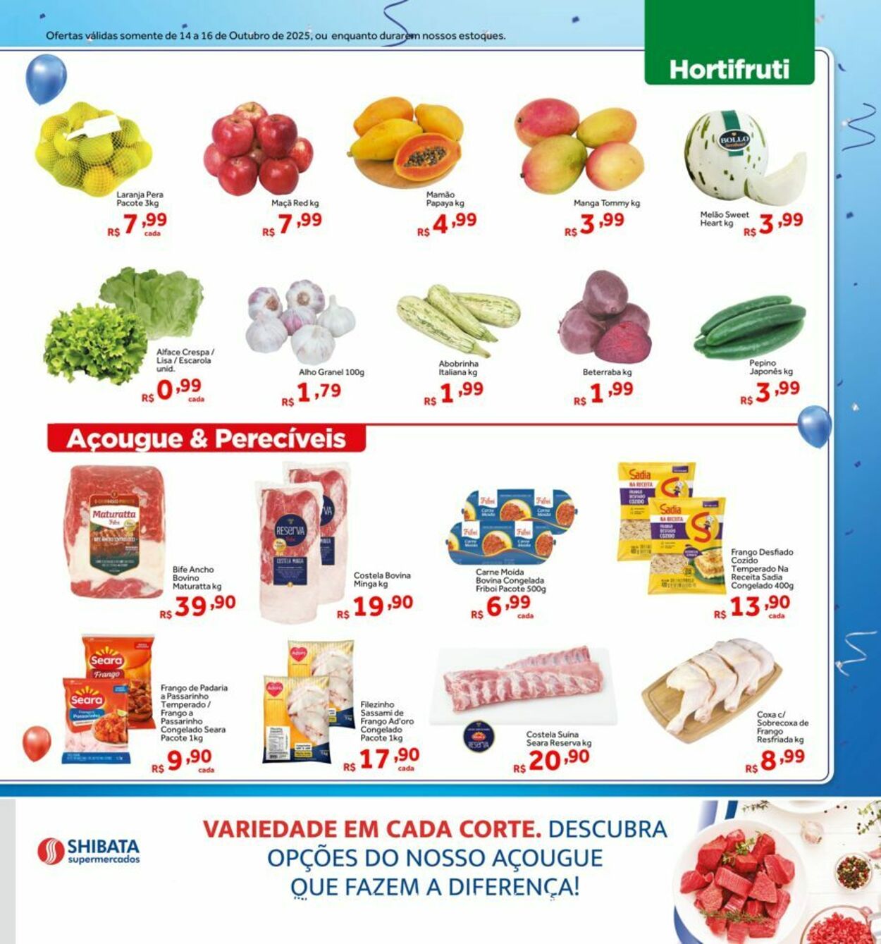 Folheto Shibata Supermercados 14.10.2025 - 16.10.2025