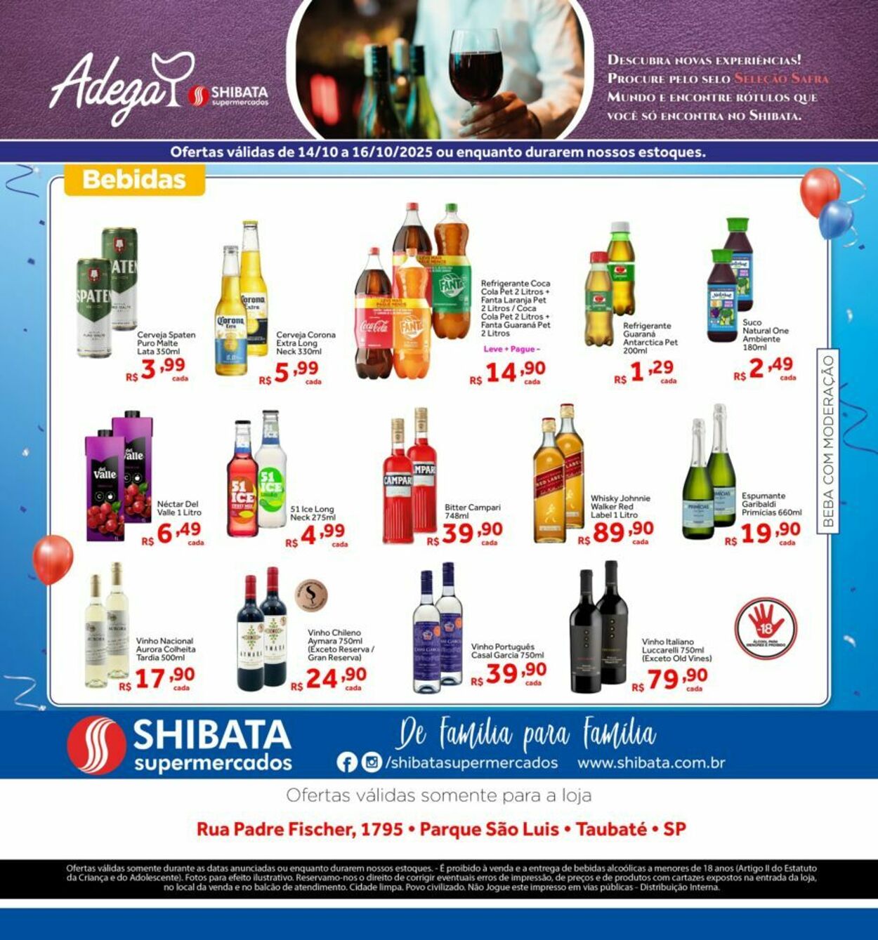 Folheto Shibata Supermercados 14.10.2025 - 16.10.2025