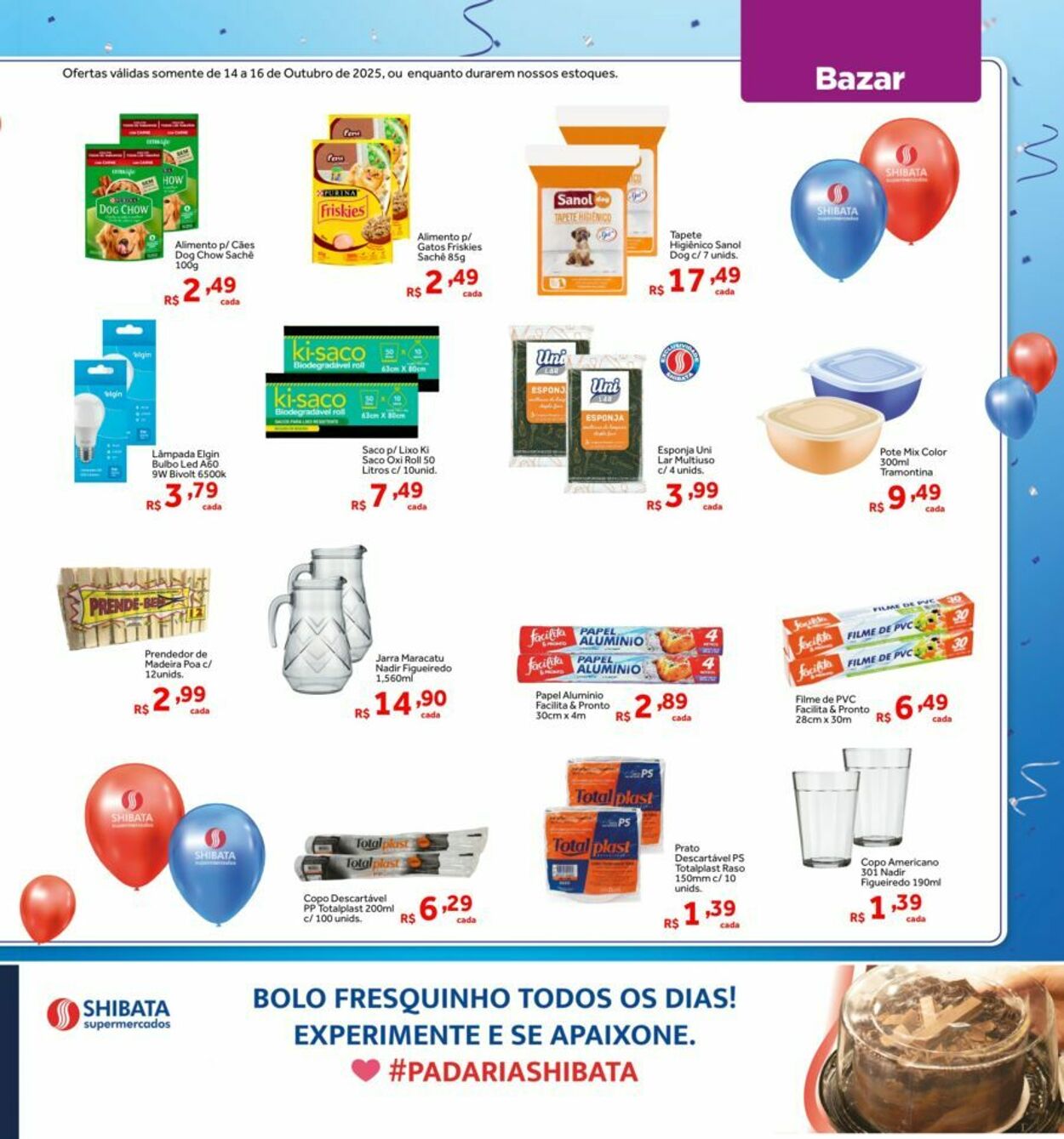 Folheto Shibata Supermercados 14.10.2025 - 16.10.2025