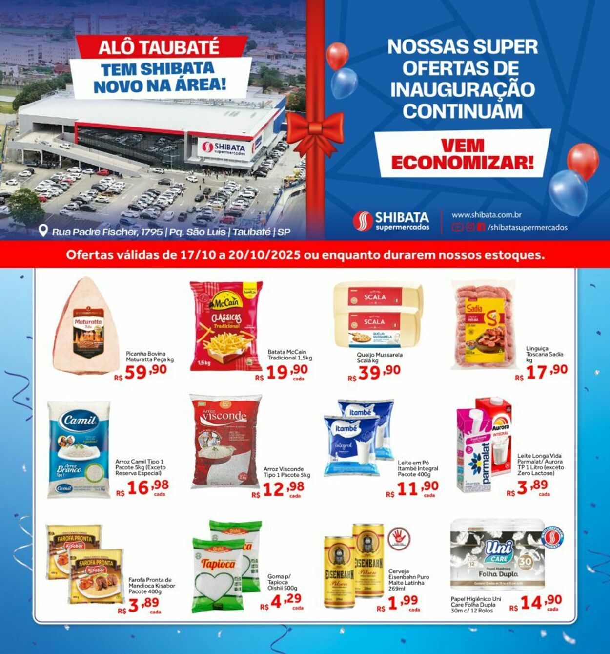 Folheto Shibata Supermercados 17.10.2025 - 20.10.2025