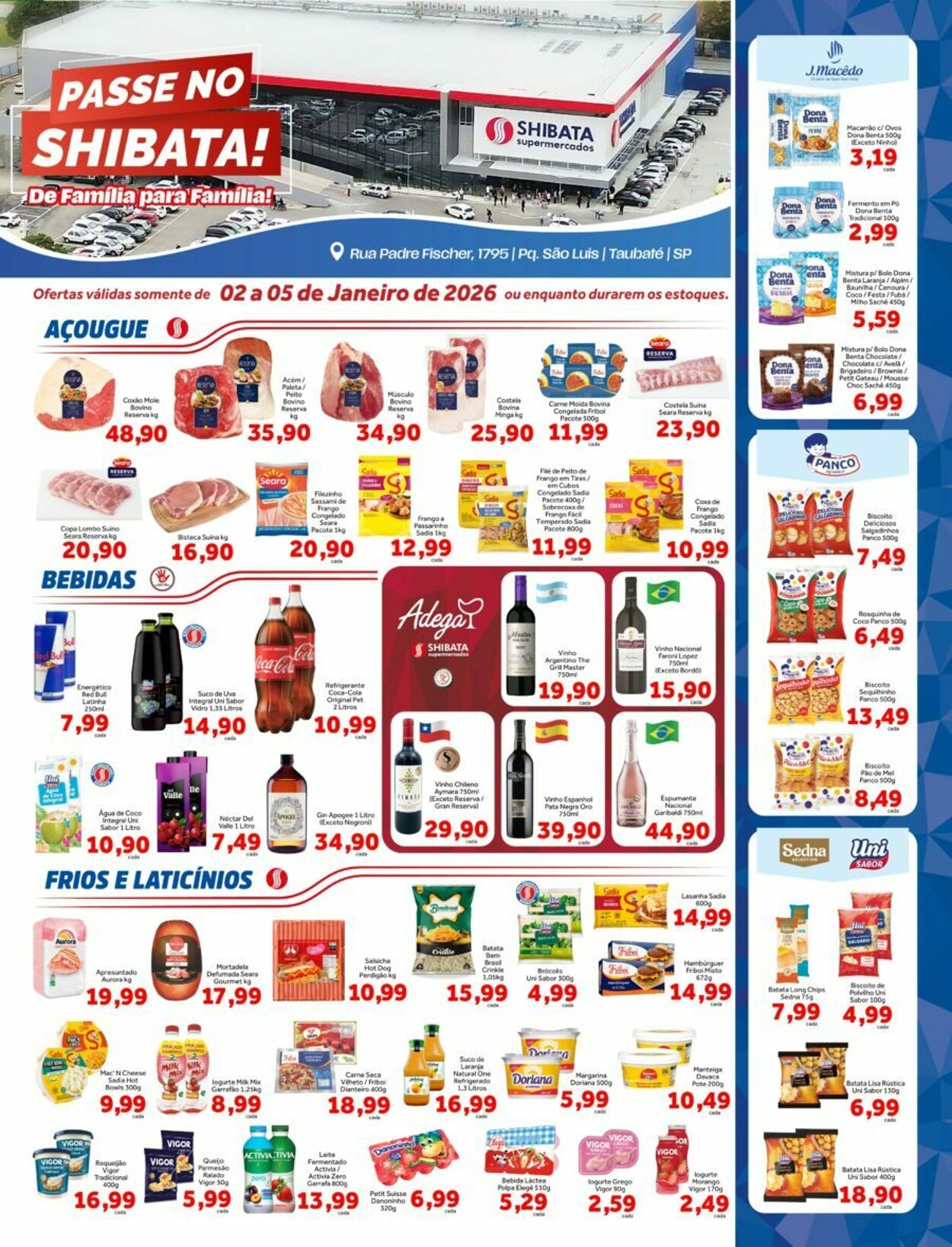 Folheto Shibata Supermercados 02.01.2026 - 05.01.2026
