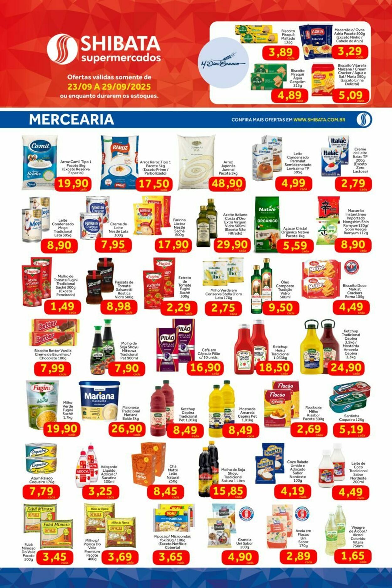 Folheto Shibata Supermercados 23.09.2025 - 29.09.2025