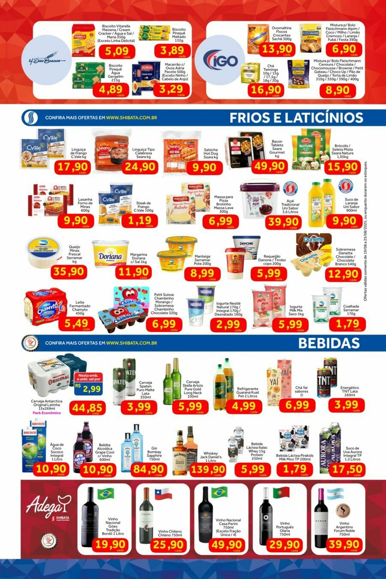 Folheto Shibata Supermercados 19.08.2025 - 25.08.2025