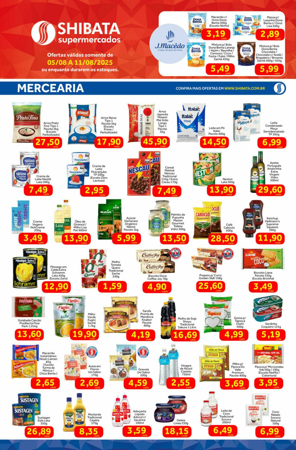 Folheto Shibata Supermercados 05.08.2025 - 11.08.2025