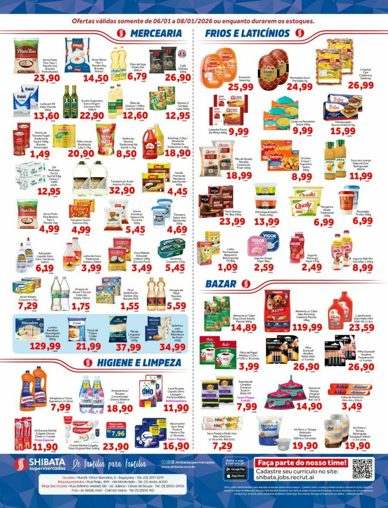 Folheto Shibata Supermercados 06.01.2026 - 08.01.2026