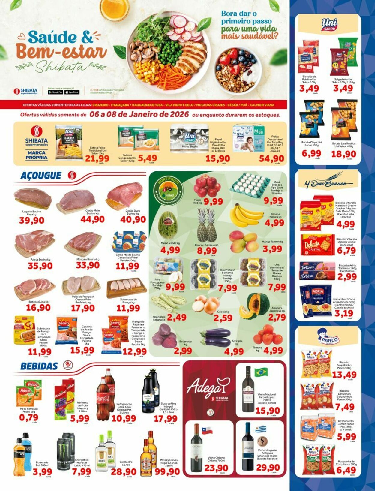 Folheto Shibata Supermercados 06.01.2026 - 08.01.2026