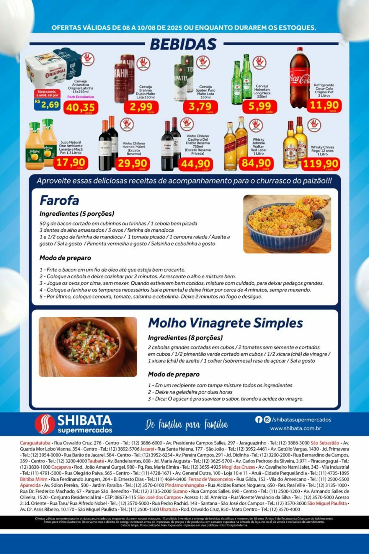 Folheto Shibata Supermercados 08.08.2025 - 10.08.2025