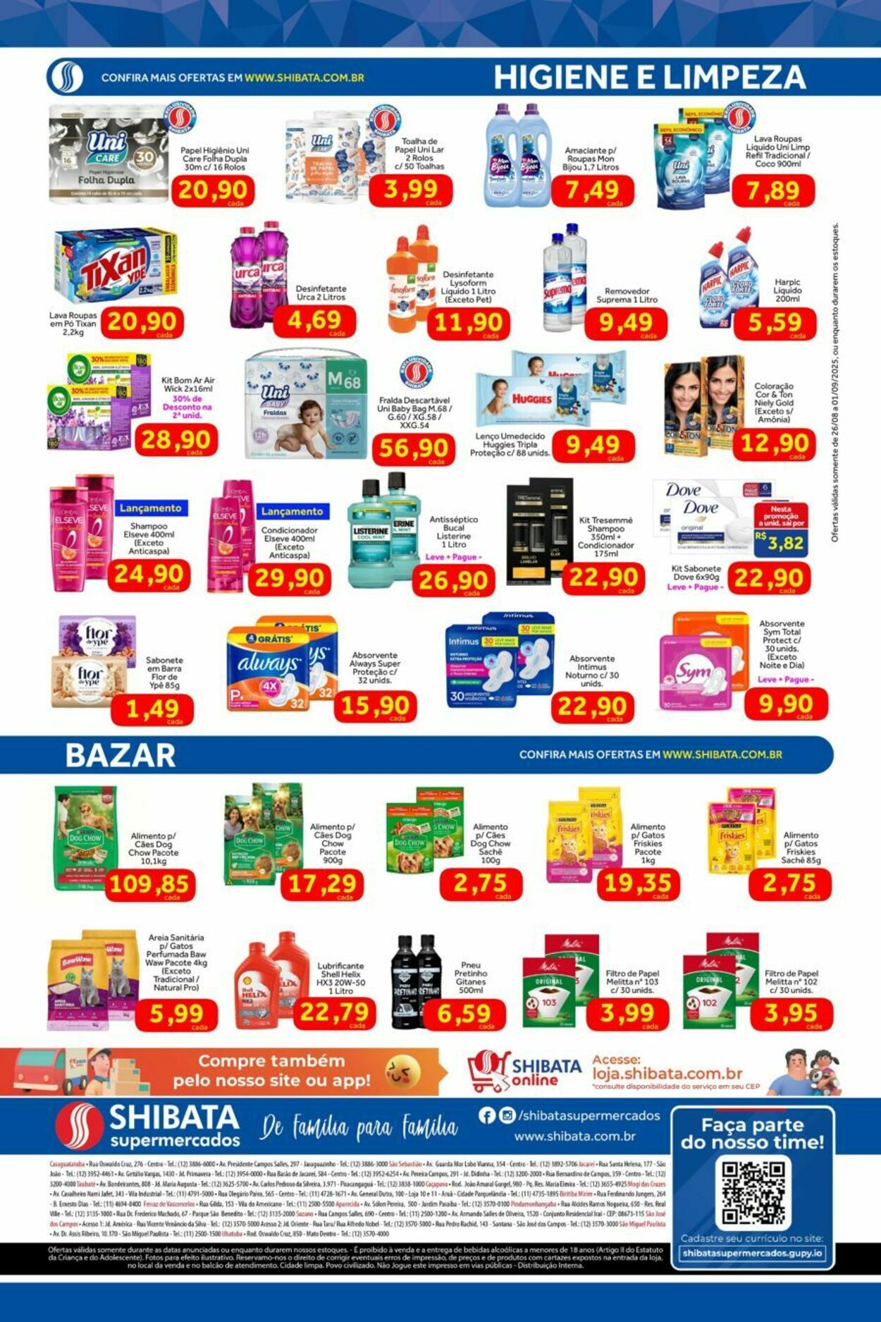 Folheto Shibata Supermercados 26.08.2025 - 01.09.2025