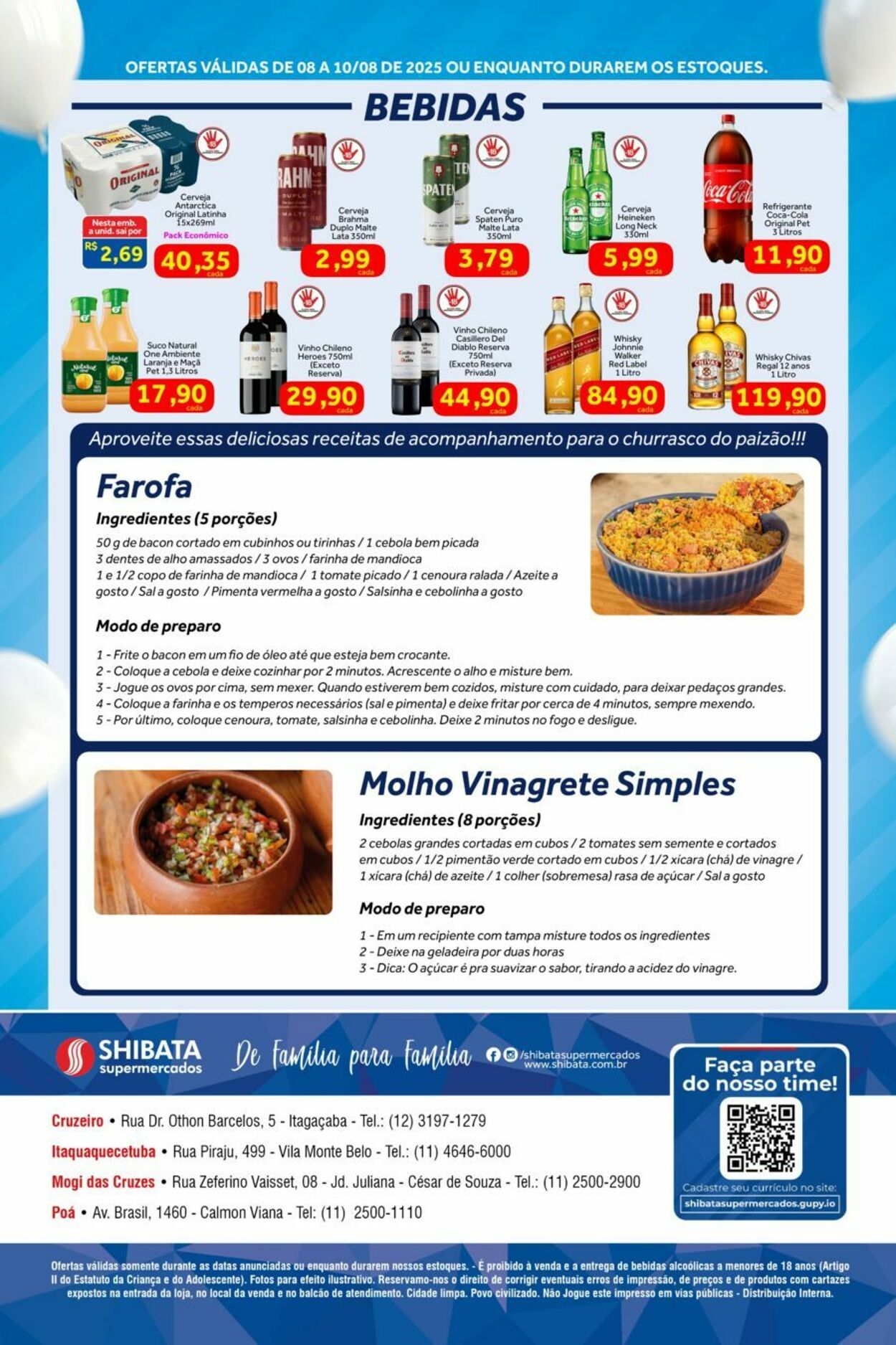 Folheto Shibata Supermercados 08.08.2025 - 10.08.2025