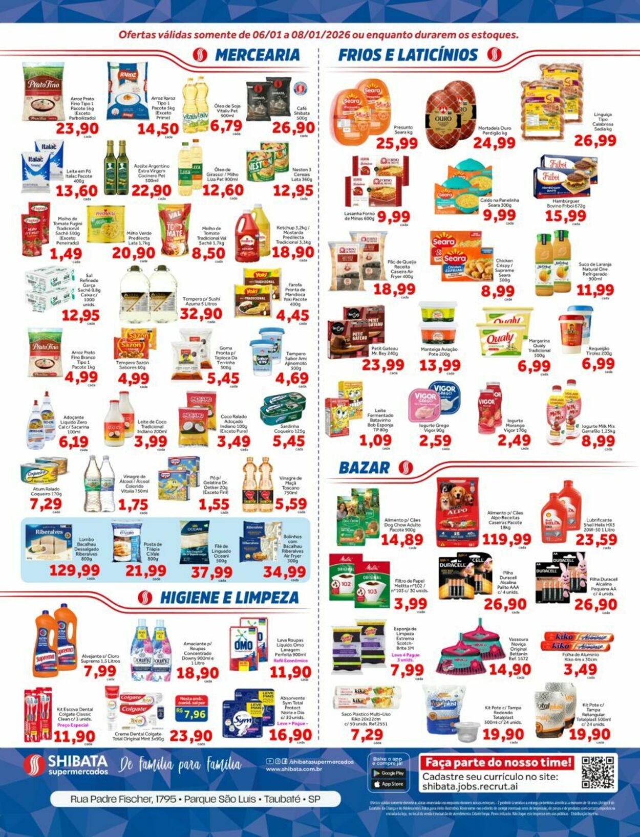 Folheto Shibata Supermercados 06.01.2026 - 08.01.2026