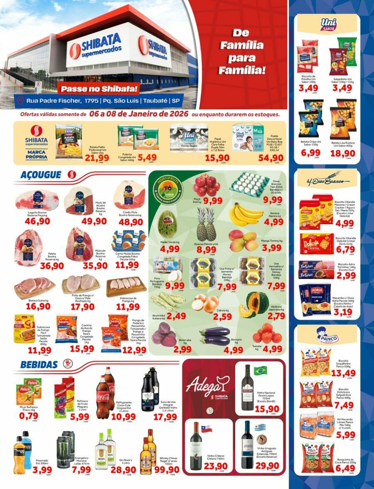 Folheto Shibata Supermercados 06.01.2026 - 08.01.2026