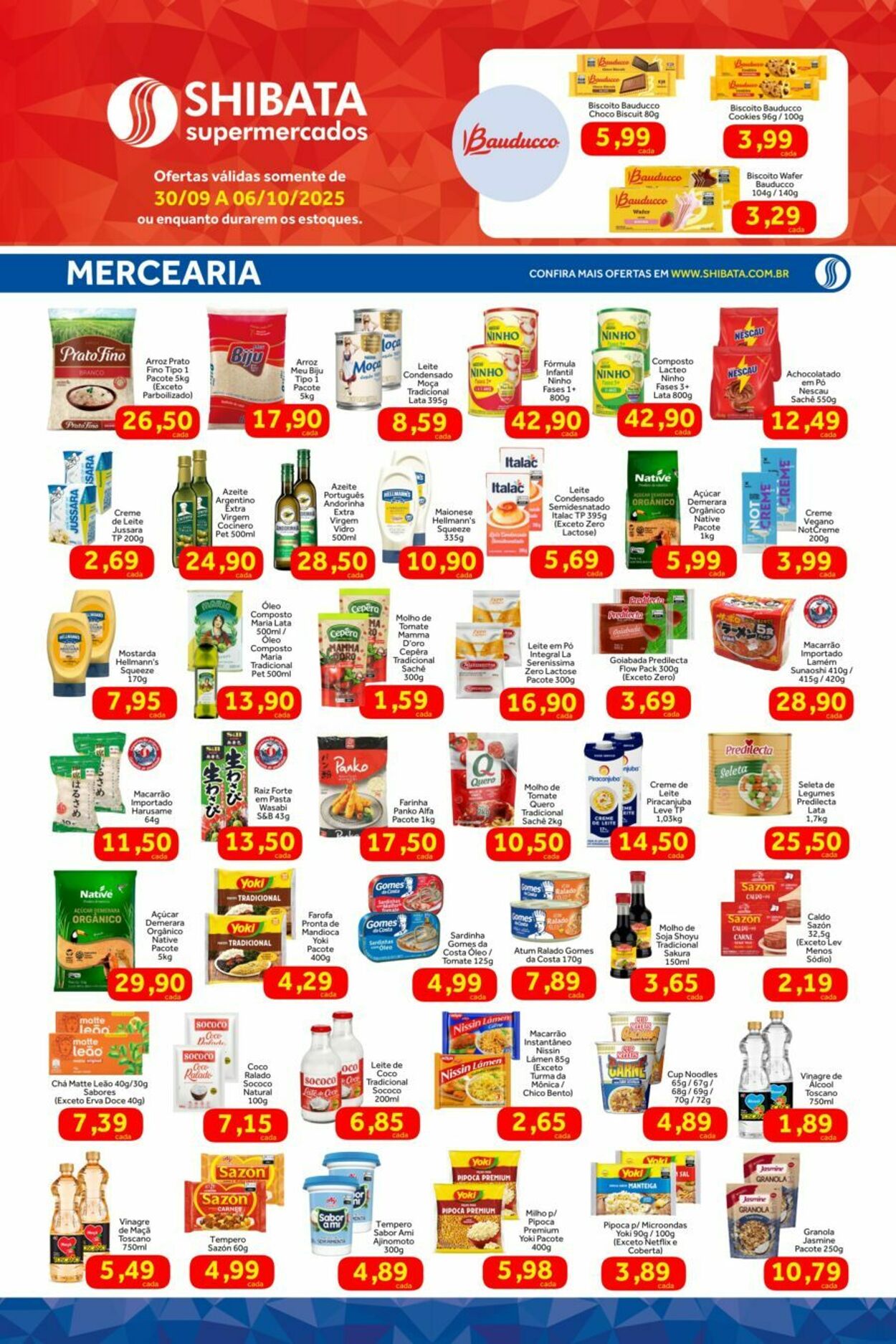 Folheto Shibata Supermercados 30.09.2025 - 06.10.2025