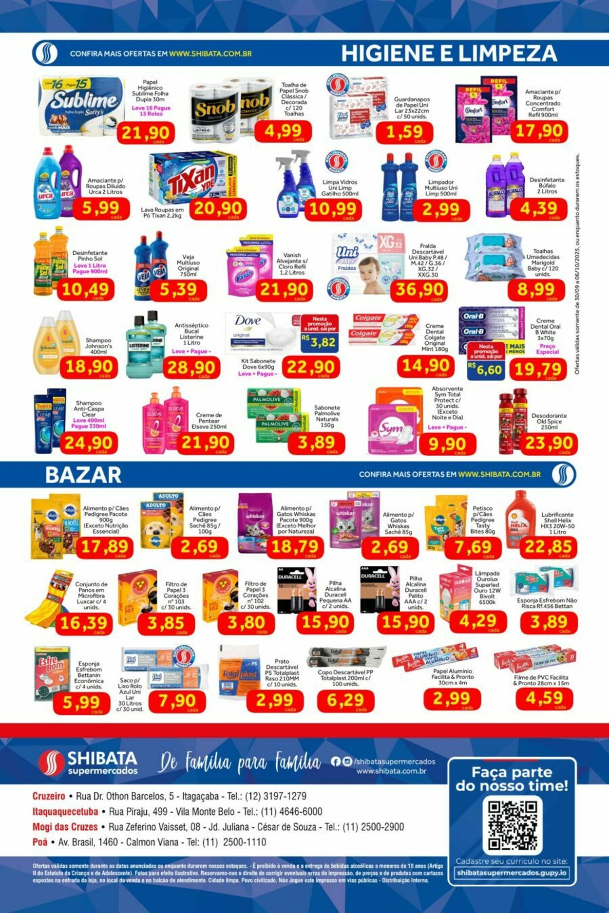 Folheto Shibata Supermercados 30.09.2025 - 06.10.2025