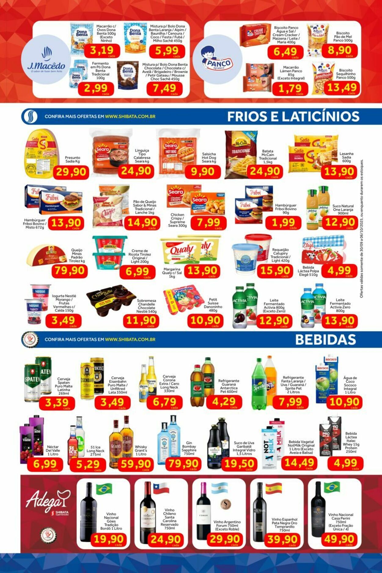Folheto Shibata Supermercados 30.09.2025 - 06.10.2025