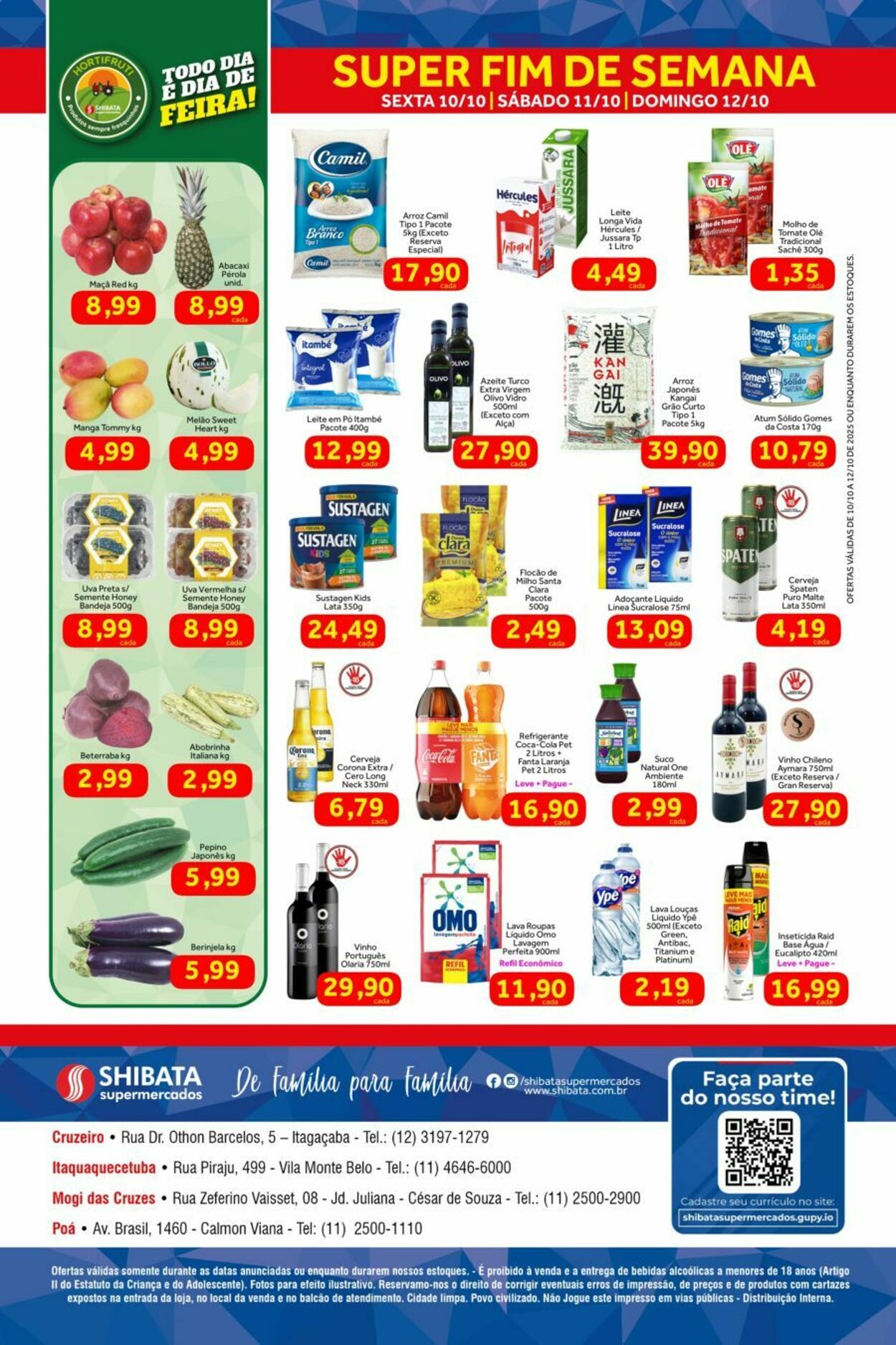 Folheto Shibata Supermercados 10.10.2025 - 12.10.2025