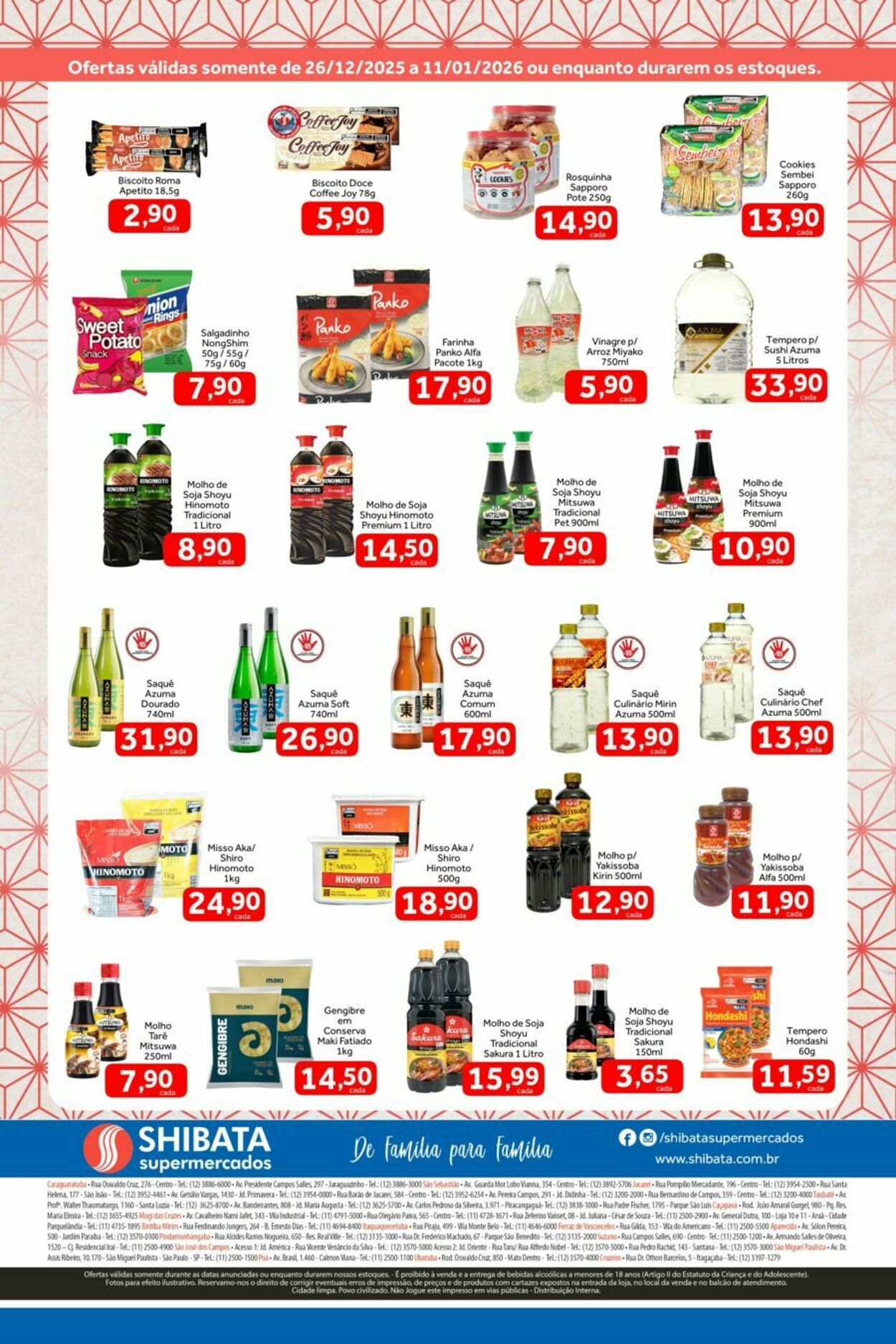Folheto Shibata Supermercados 26.12.2026 - 11.01.2027