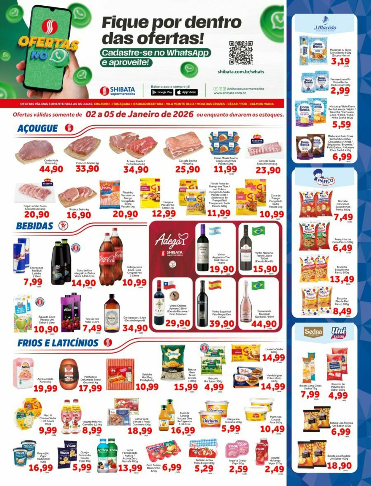 Folheto Shibata Supermercados 02.01.2026 - 05.01.2026