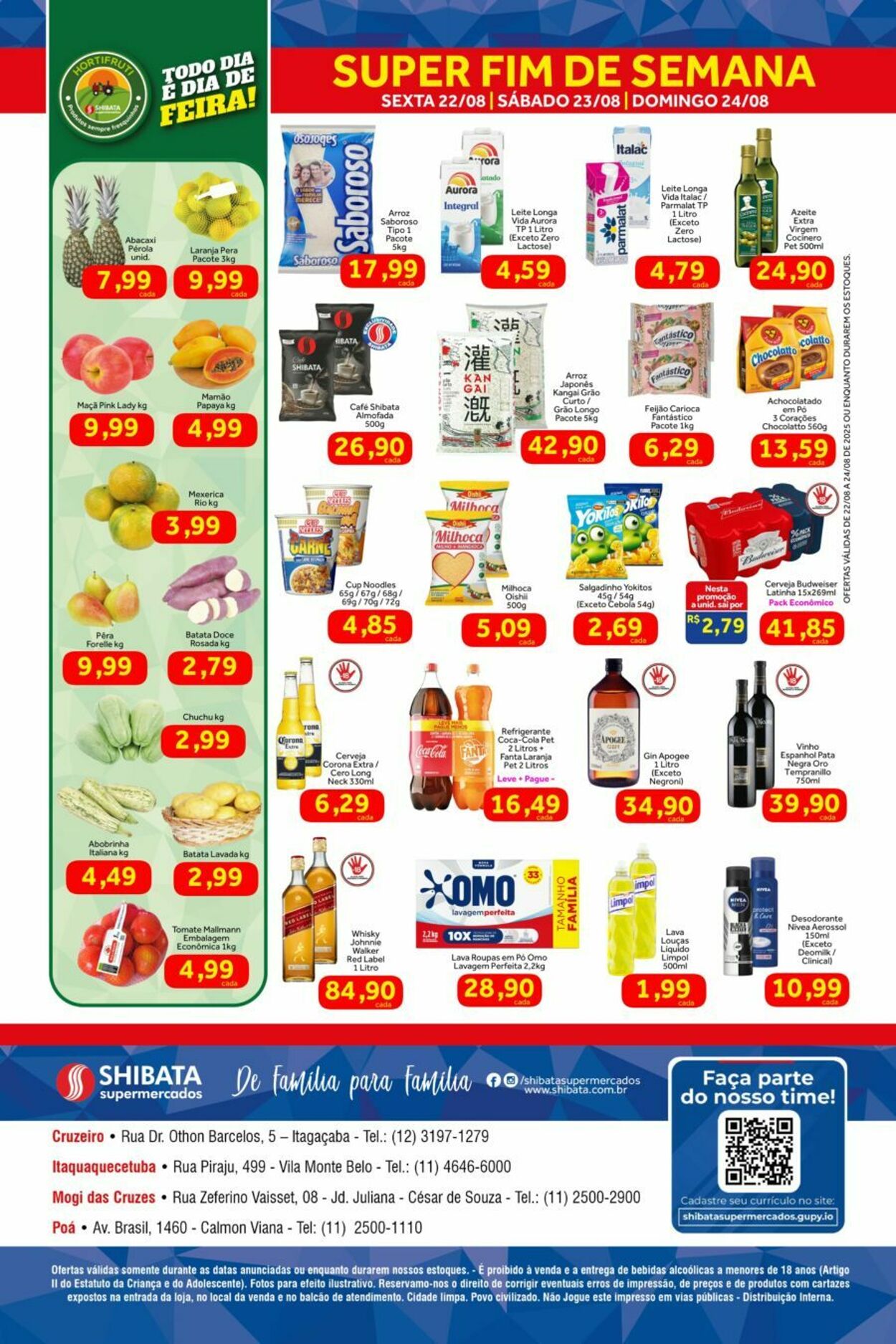 Folheto Shibata Supermercados 22.08.2025 - 24.08.2025