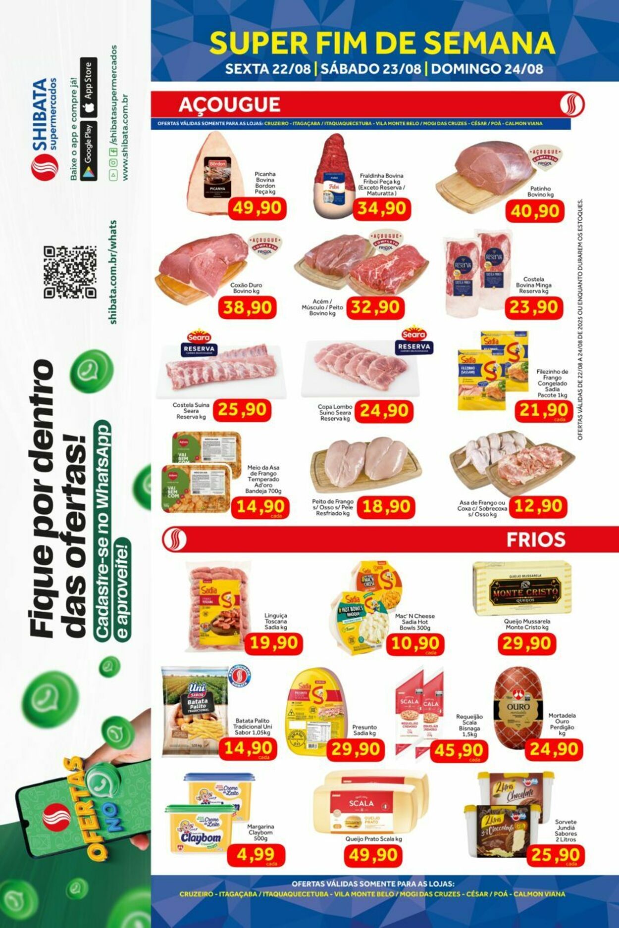 Folheto Shibata Supermercados 22.08.2025 - 24.08.2025