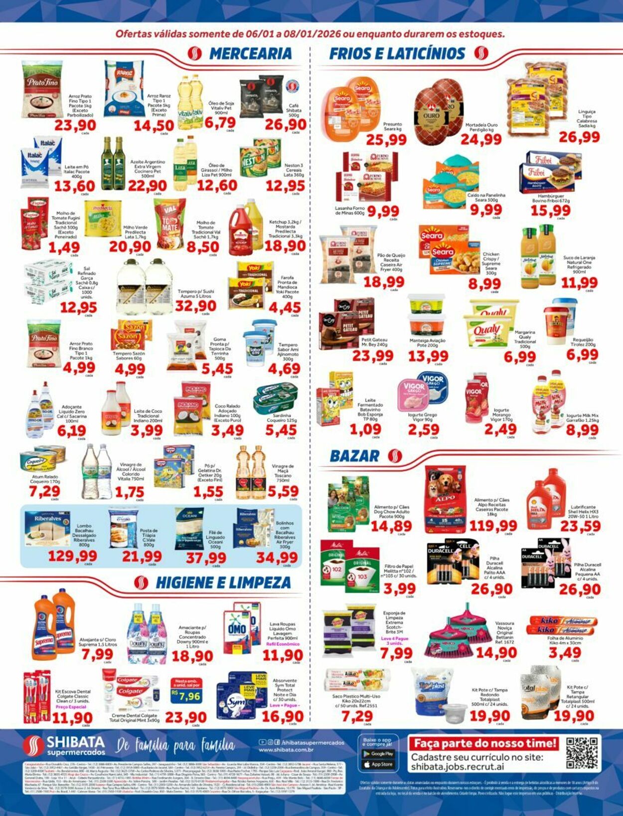 Folheto Shibata Supermercados 06.01.2026 - 08.01.2026