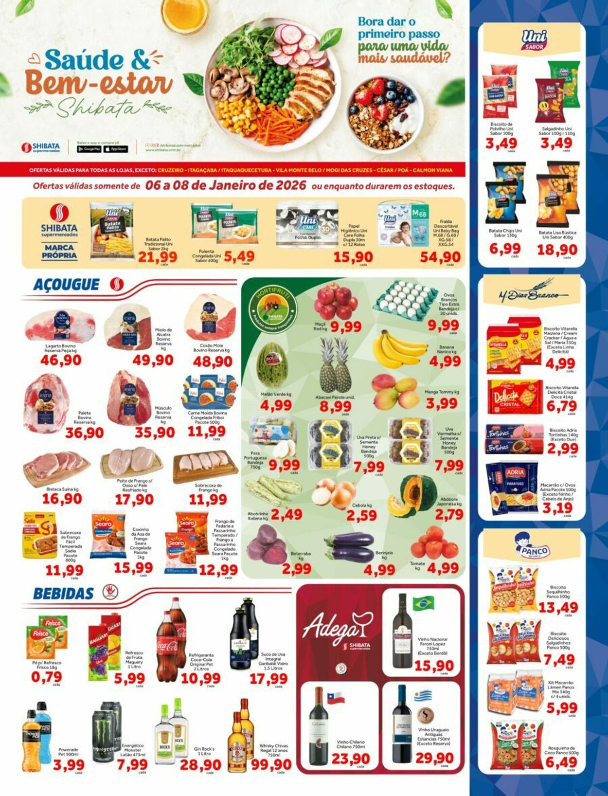 Folheto Shibata Supermercados 06.01.2026 - 08.01.2026