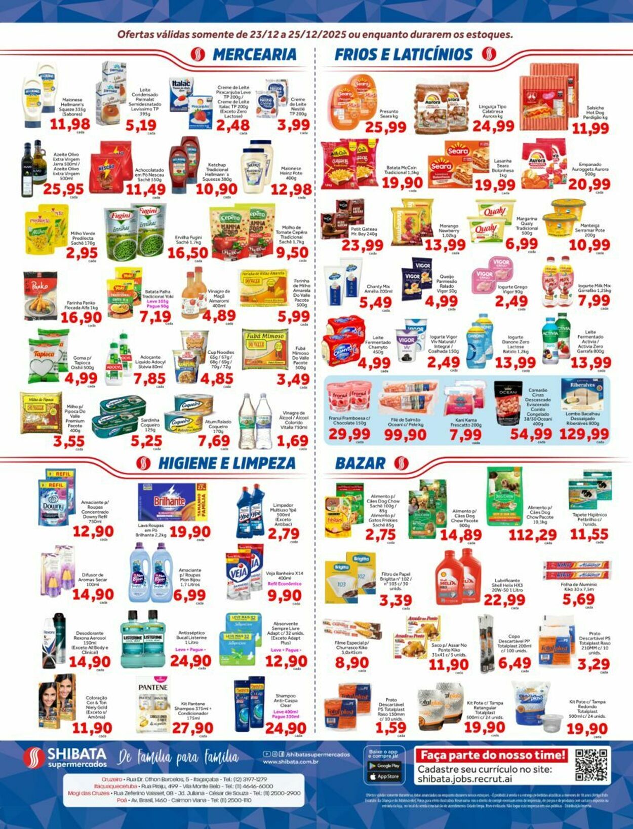 Folheto Shibata Supermercados 23.12.2025 - 25.12.2025