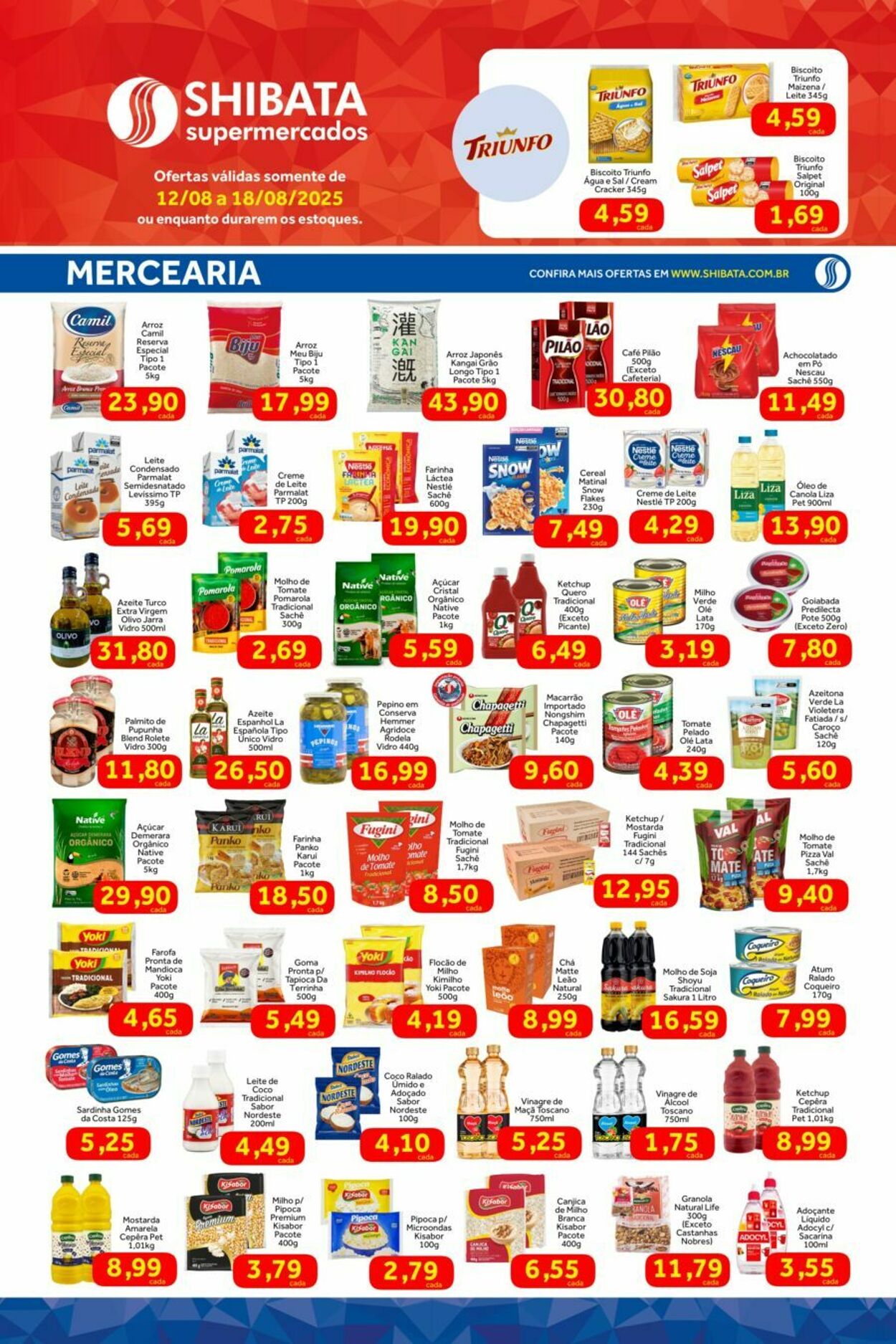 Folheto Shibata Supermercados 12.08.2025 - 18.08.2025