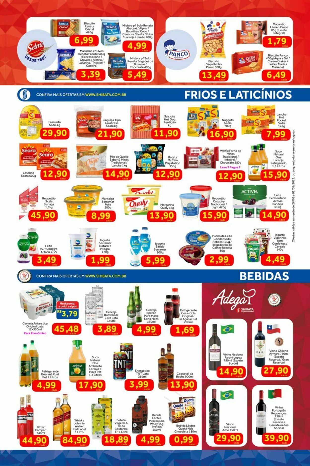 Folheto Shibata Supermercados 26.08.2025 - 01.09.2025