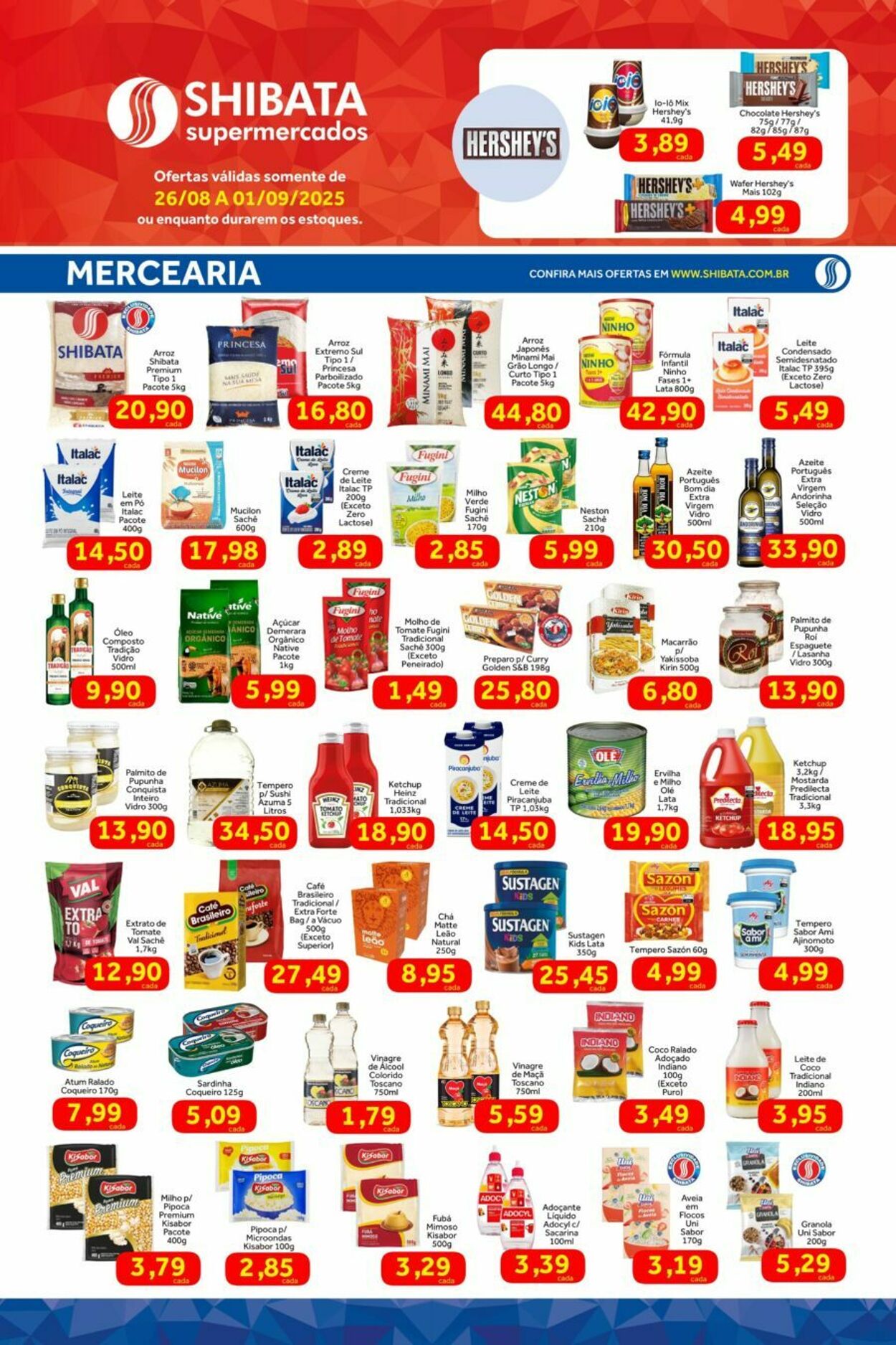Folheto Shibata Supermercados 26.08.2025 - 01.09.2025