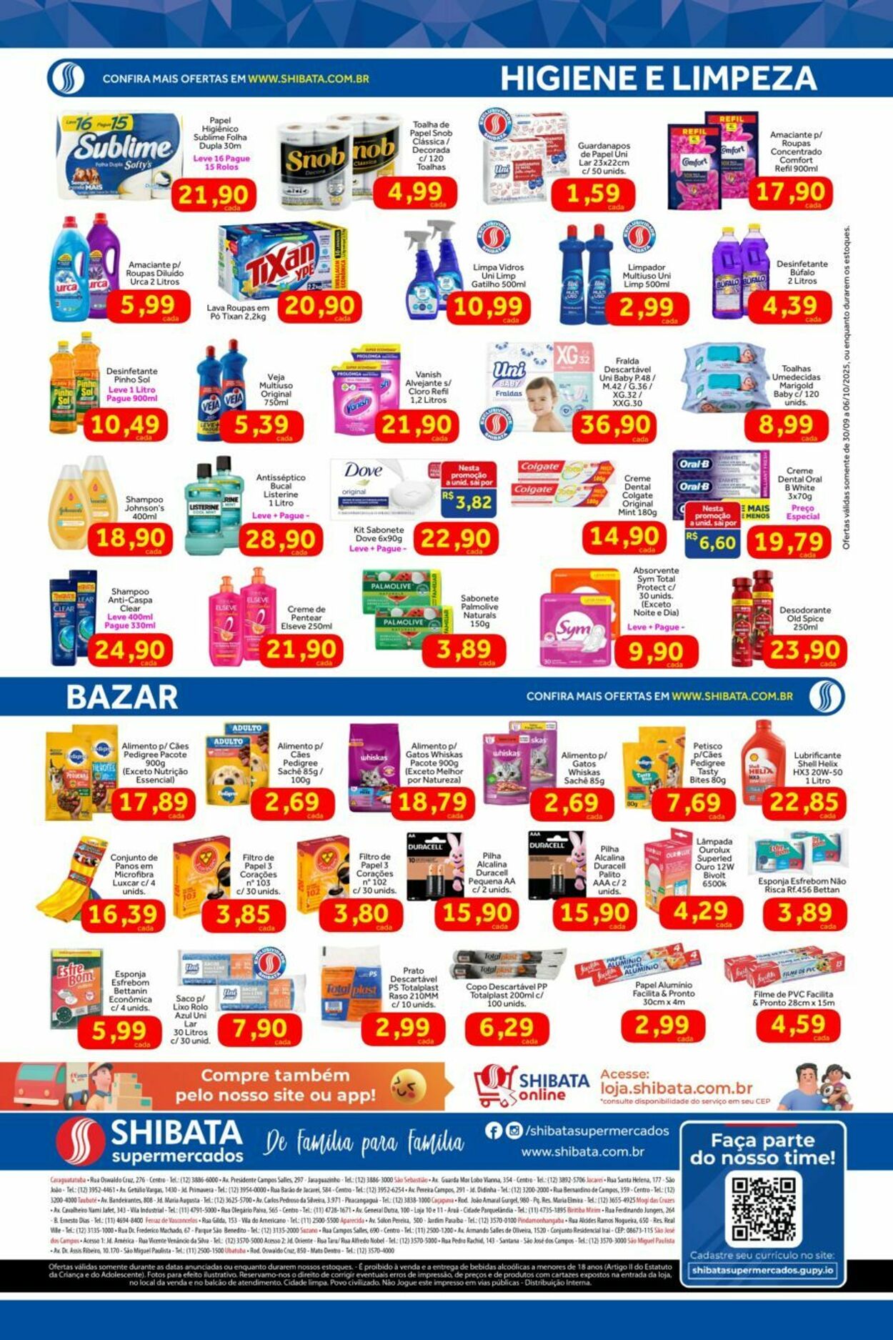 Folheto Shibata Supermercados 30.09.2025 - 06.10.2025