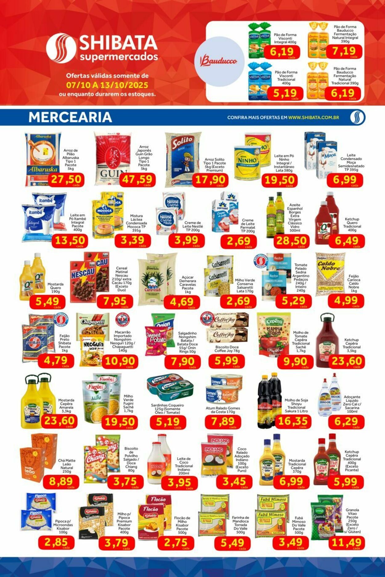 Folheto Shibata Supermercados 07.10.2025 - 13.10.2025