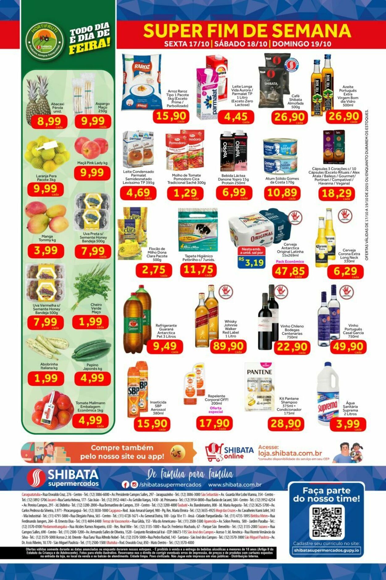 Folheto Shibata Supermercados 17.10.2025 - 19.10.2025
