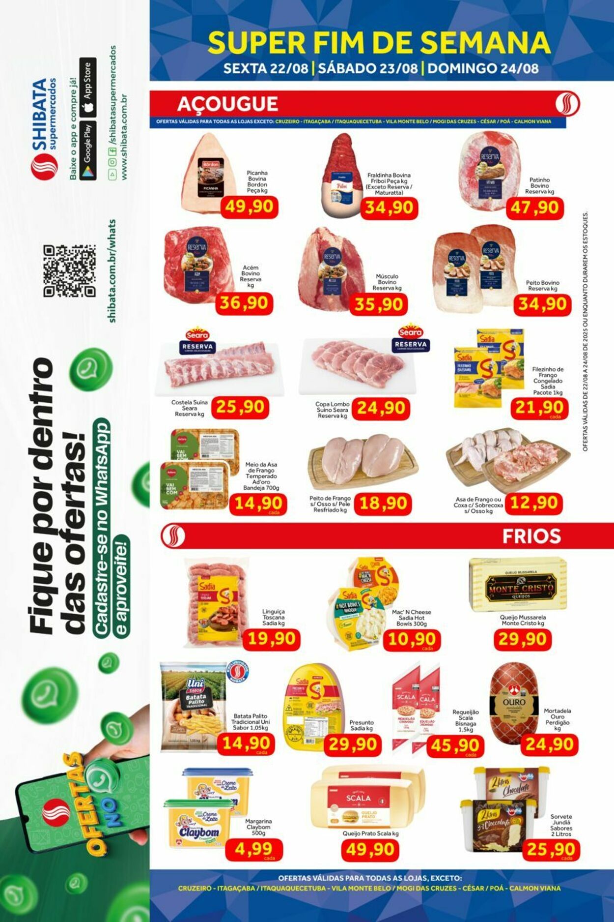 Folheto Shibata Supermercados 22.08.2025 - 24.08.2025
