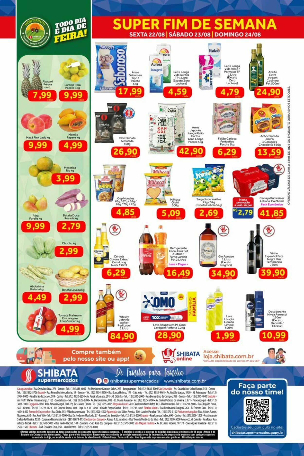 Folheto Shibata Supermercados 22.08.2025 - 24.08.2025