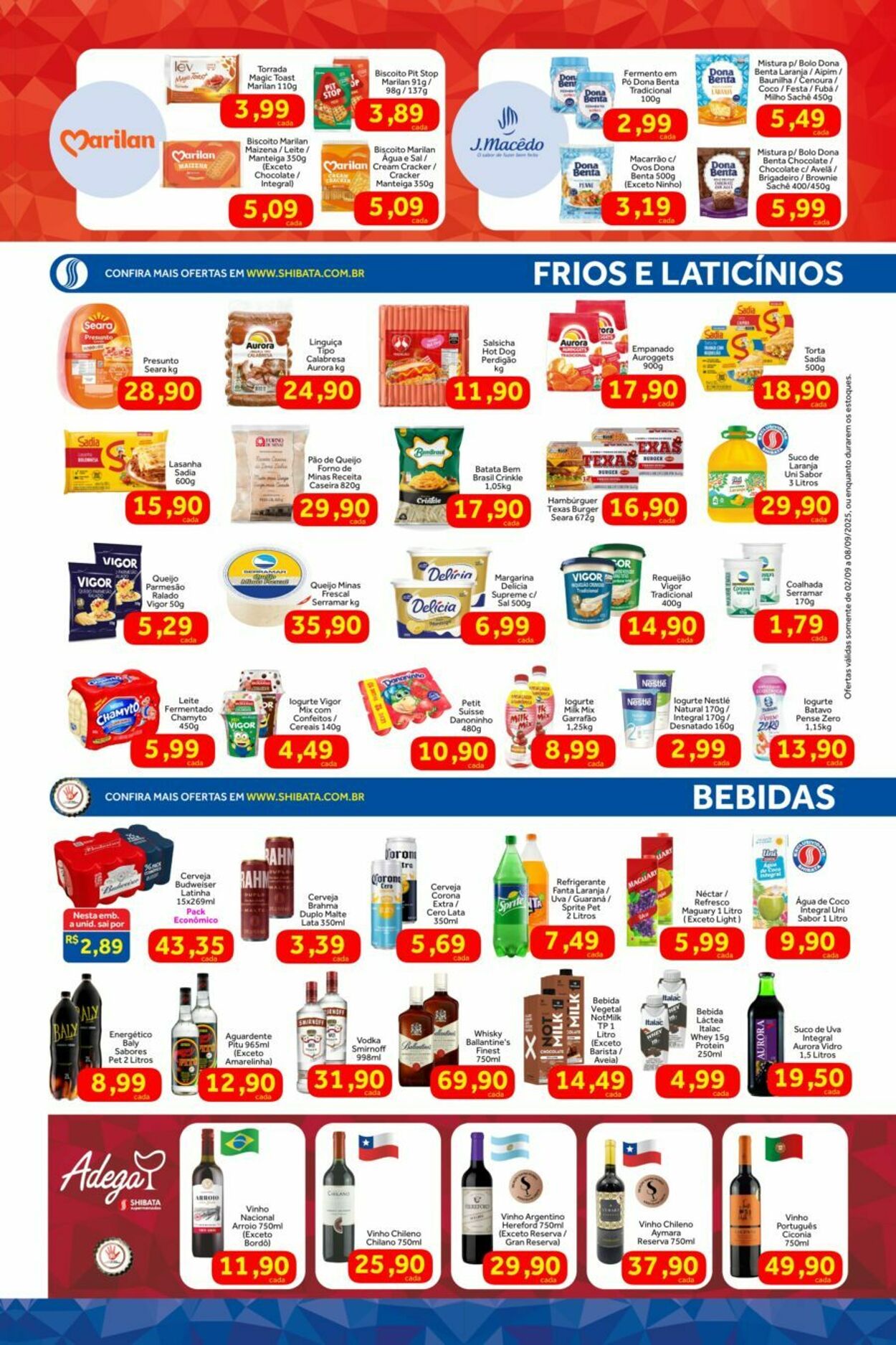 Folheto Shibata Supermercados 02.09.2025 - 08.09.2025