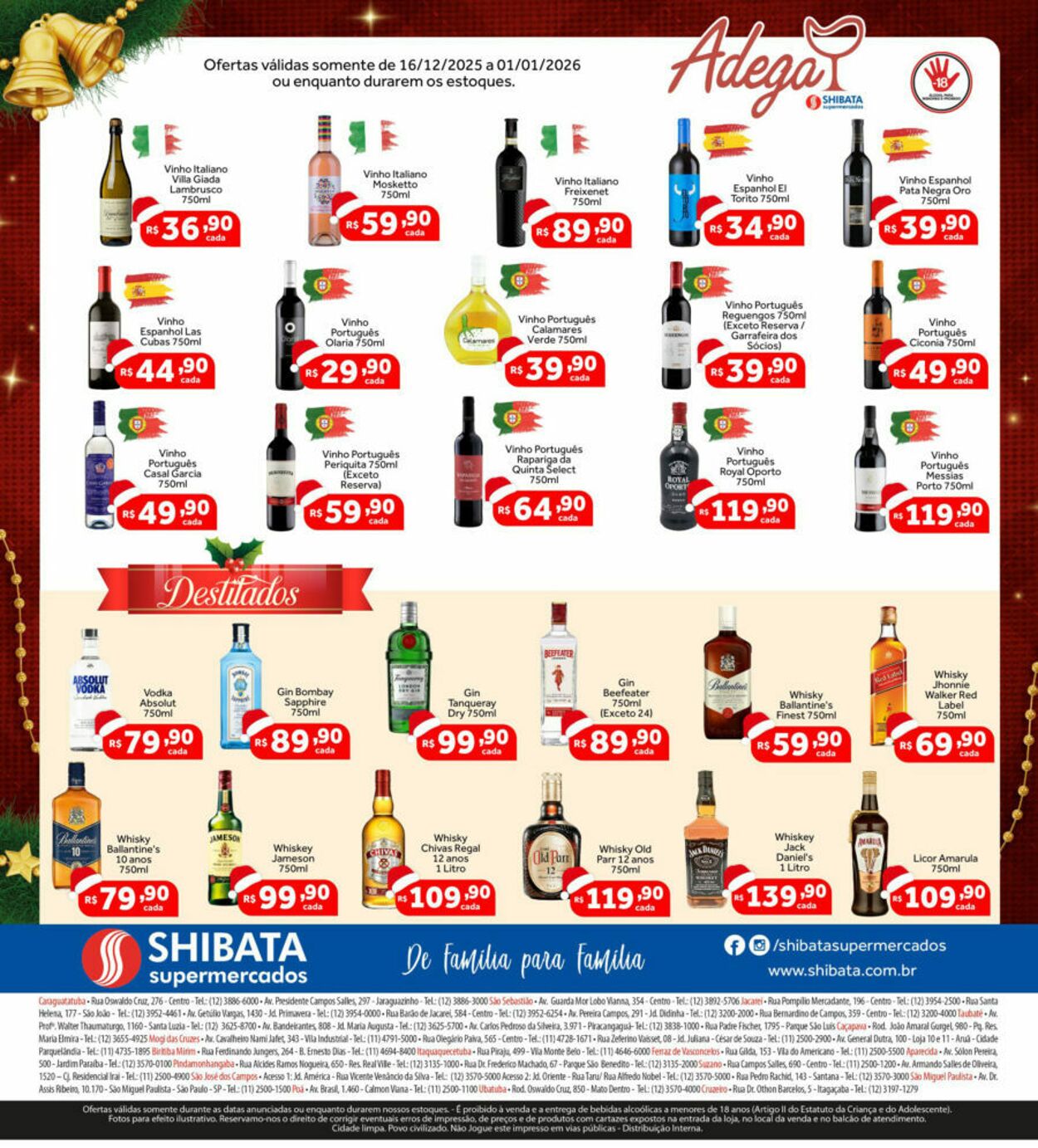 Folheto Shibata Supermercados 16.12.2025 - 01.01.2026