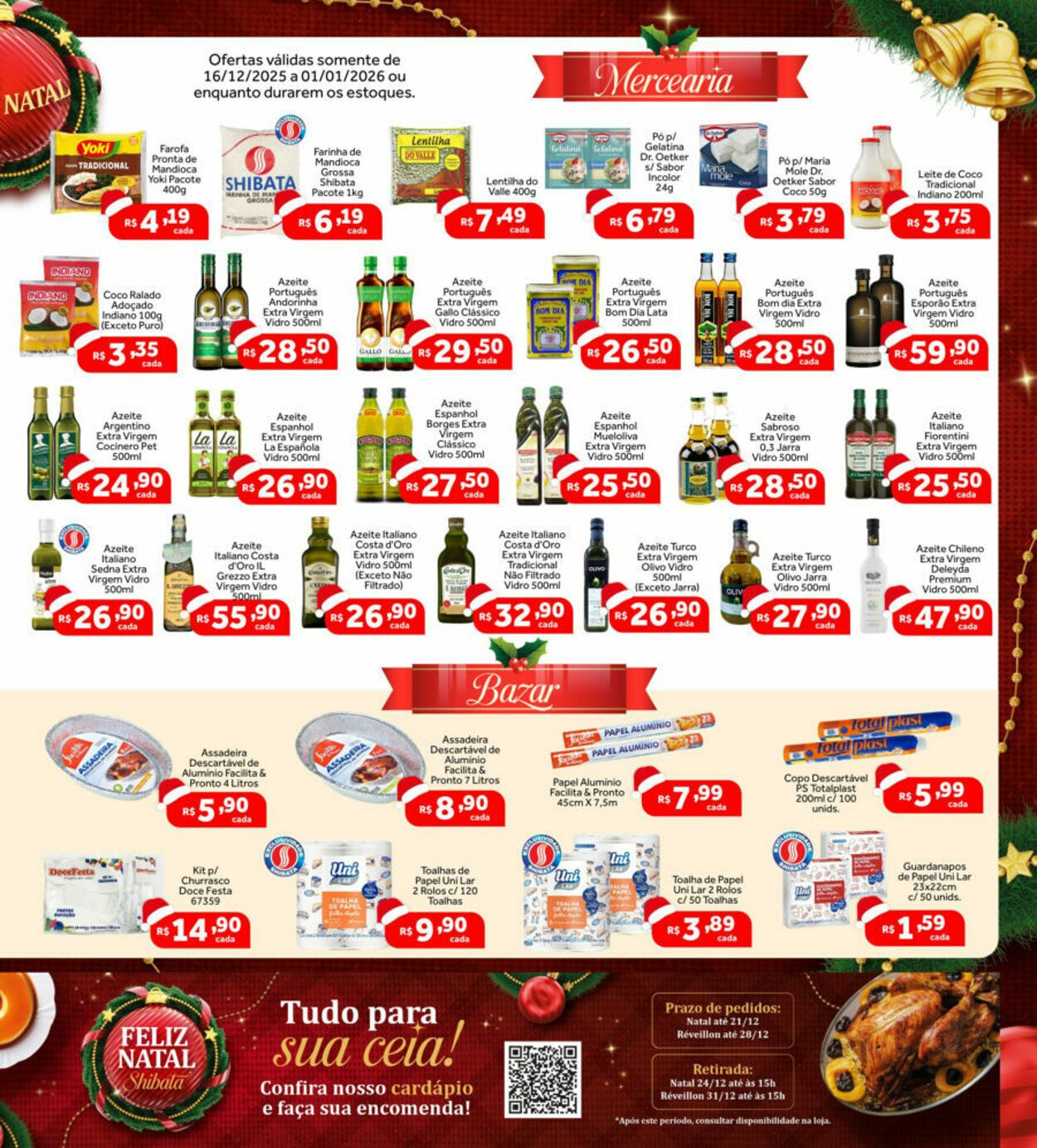 Folheto Shibata Supermercados 16.12.2025 - 01.01.2026