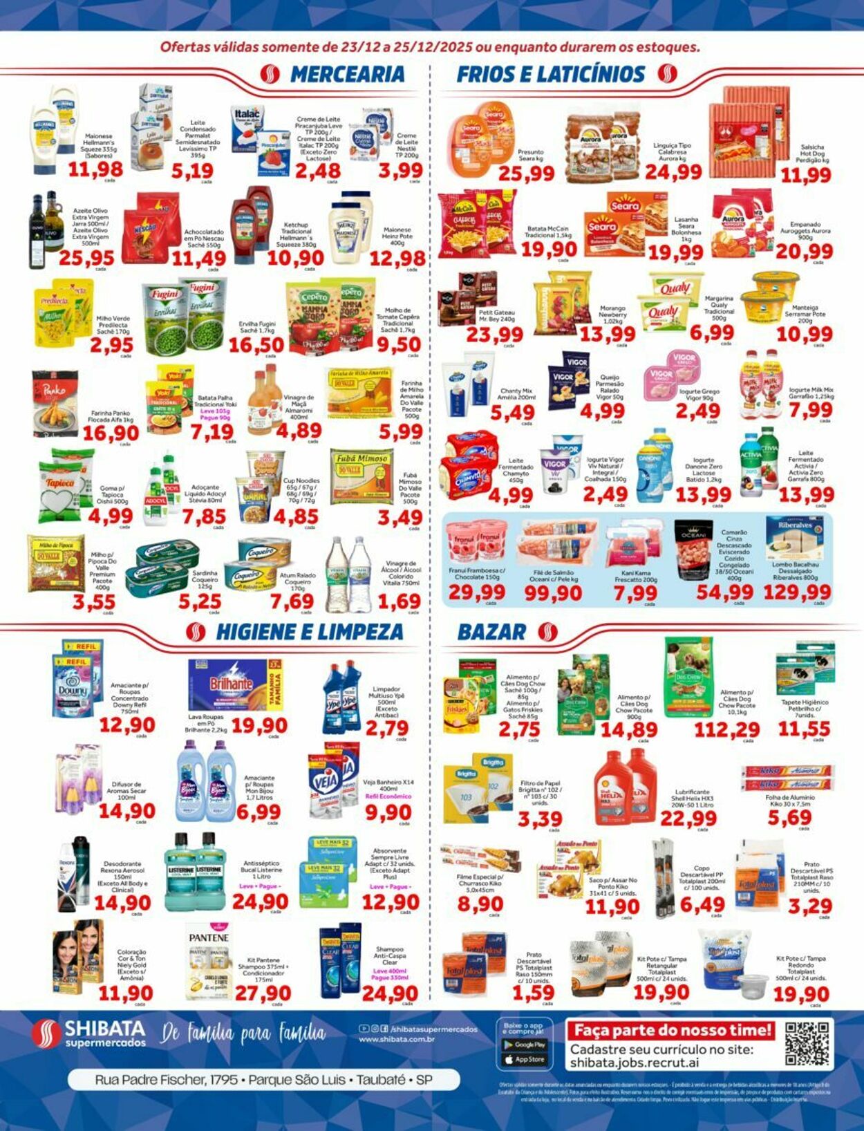 Folheto Shibata Supermercados 23.12.2025 - 25.12.2025