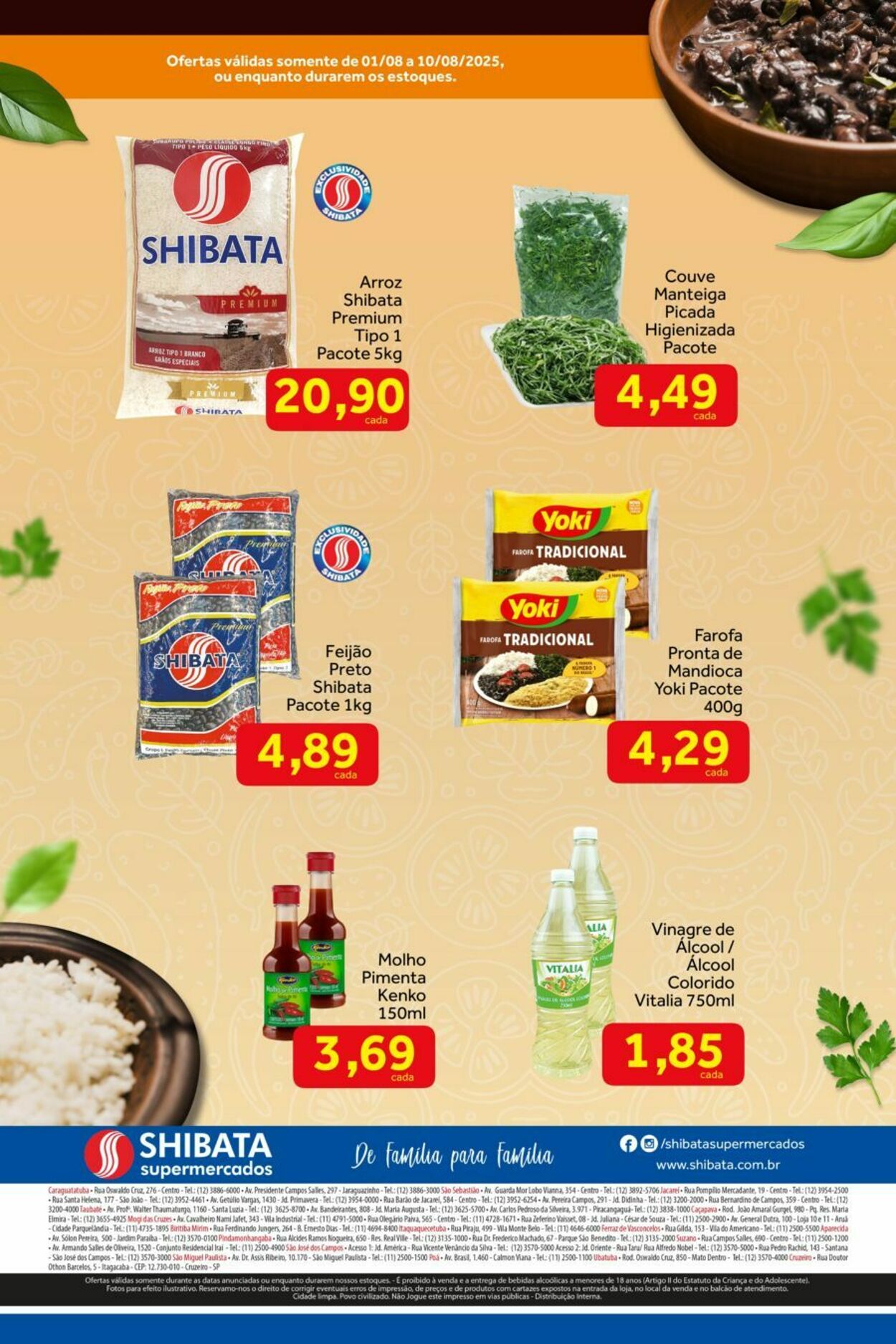 Folheto Shibata Supermercados 01.08.2025 - 10.08.2025
